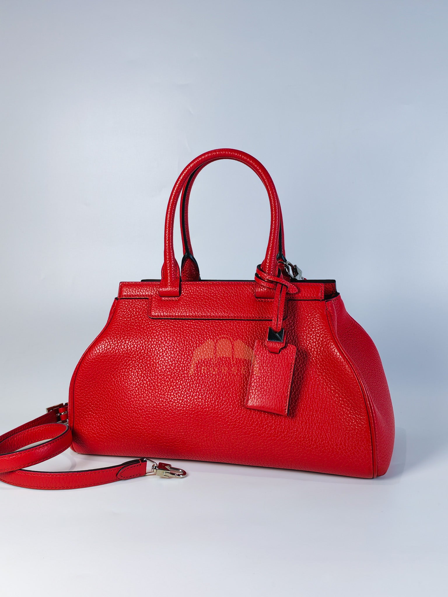Pauline Bag Petit in Red Grained Taurillon Leather | Purse Maison Luxury Bags Shop