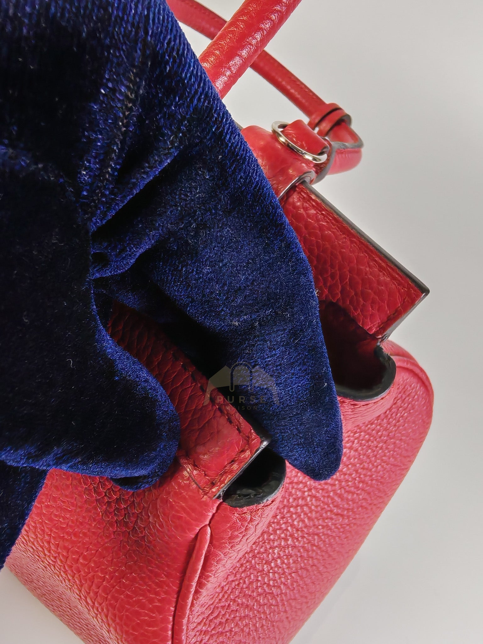 Pauline Bag Petit in Red Grained Taurillon Leather | Purse Maison Luxury Bags Shop