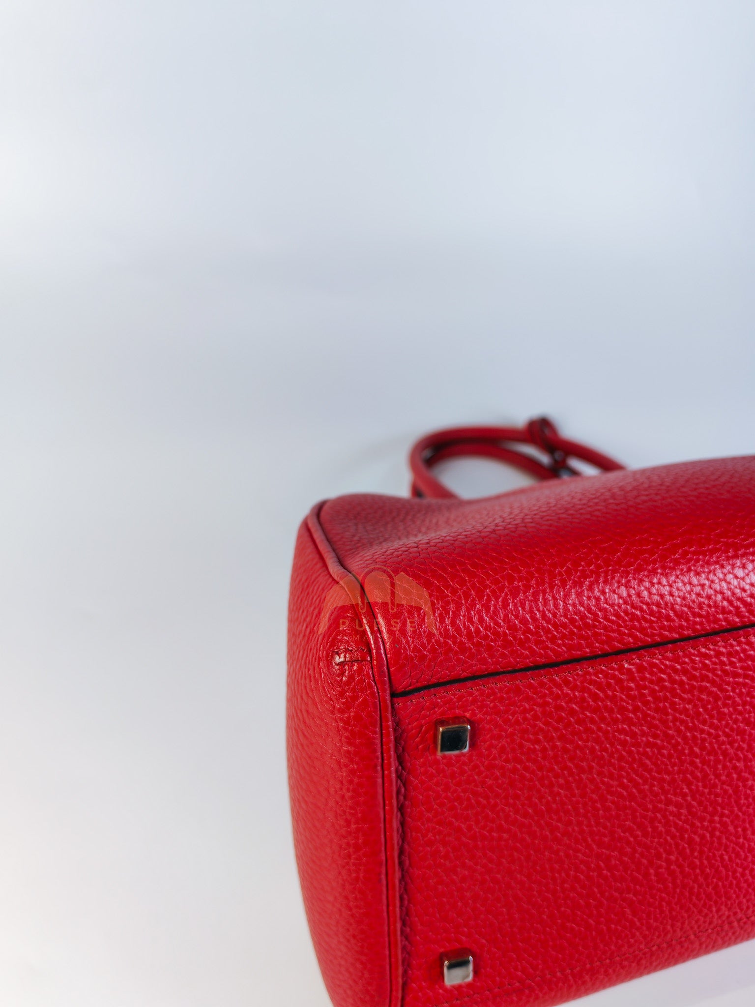 Pauline Bag Petit in Red Grained Taurillon Leather | Purse Maison Luxury Bags Shop