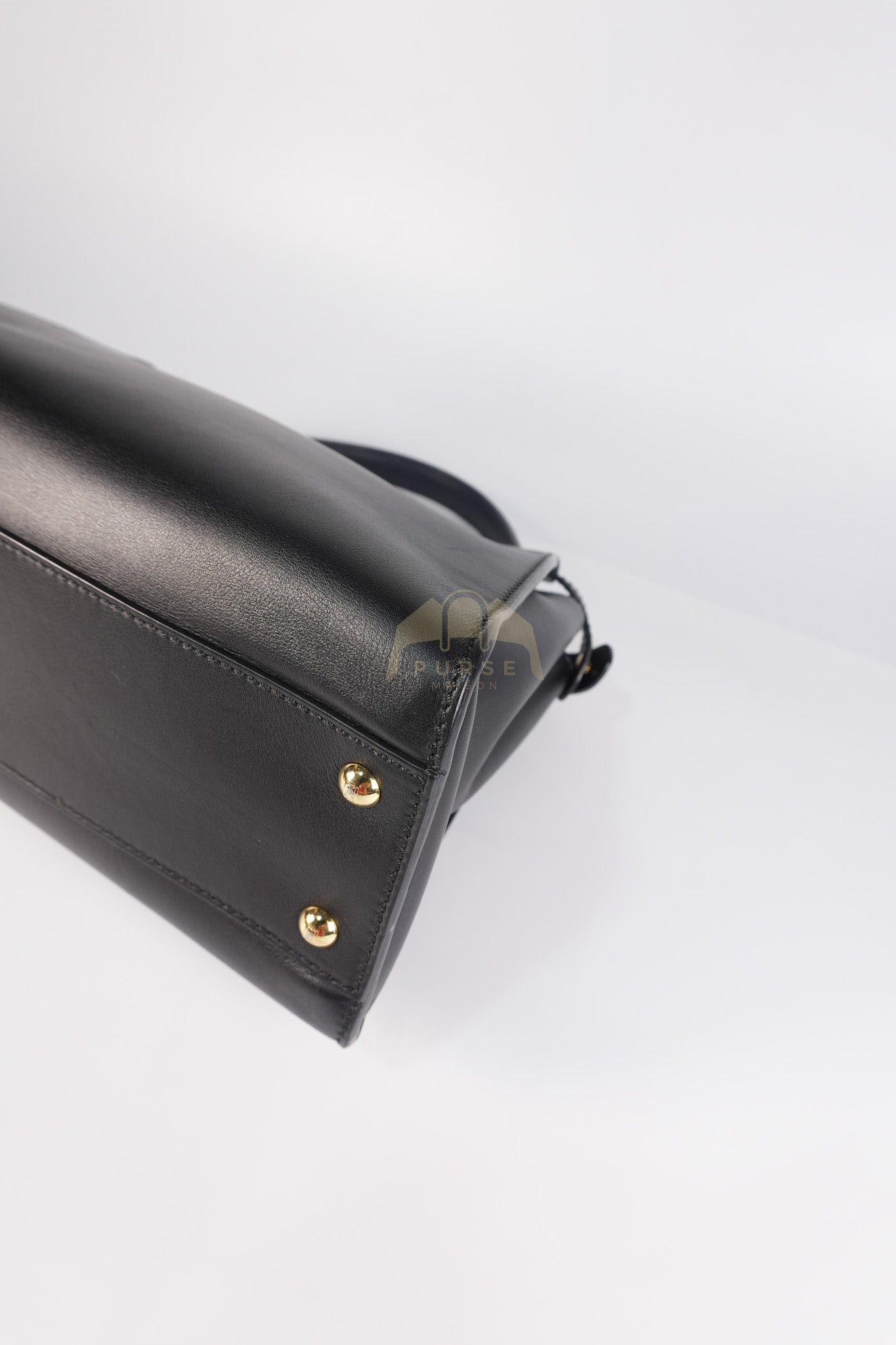Peekaboo Hand Bag Medium in Black Shiny Calfskin Leather | Purse Maison Luxury Bags Shop