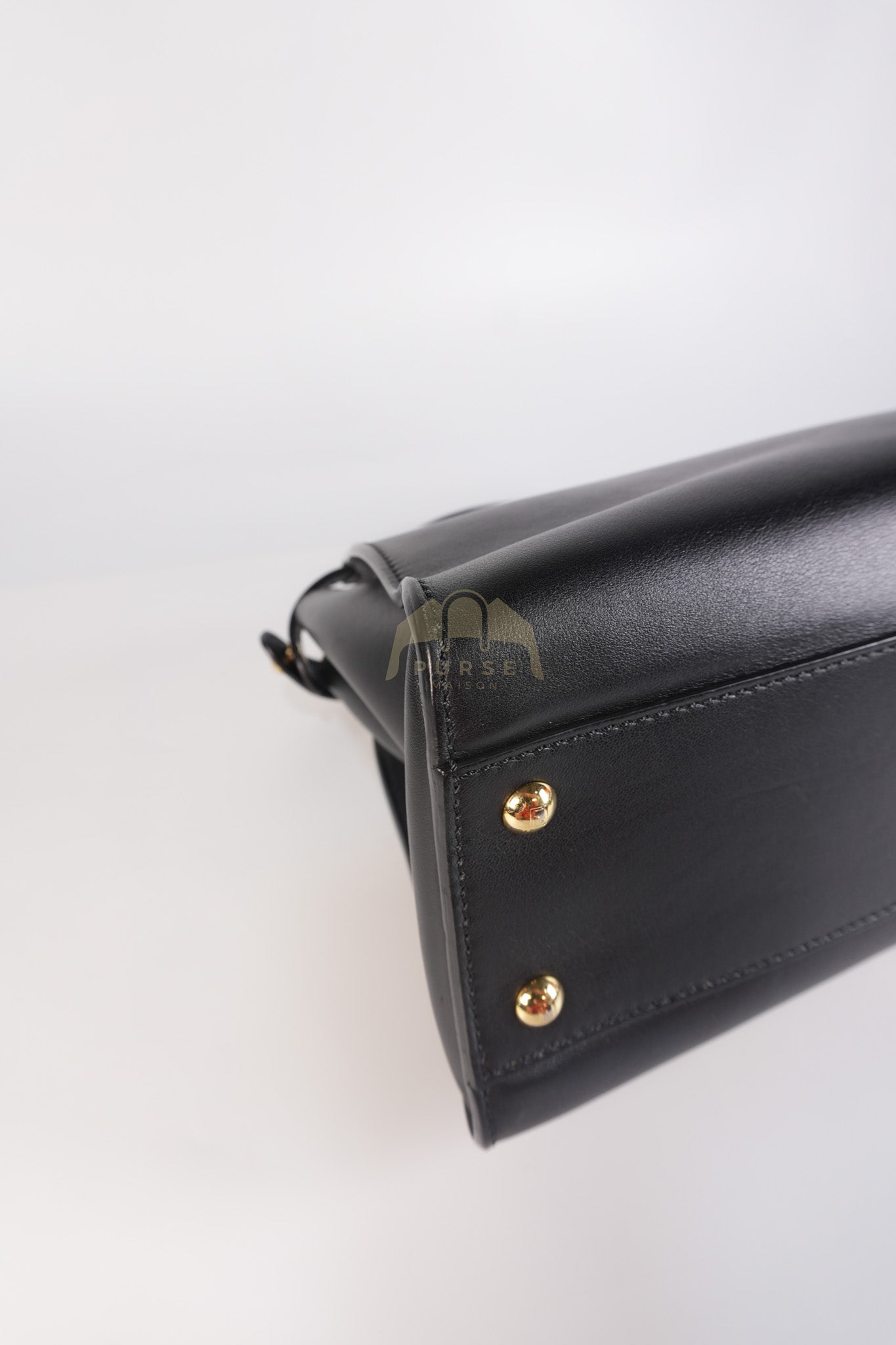 Peekaboo Hand Bag Medium in Black Shiny Calfskin Leather | Purse Maison Luxury Bags Shop