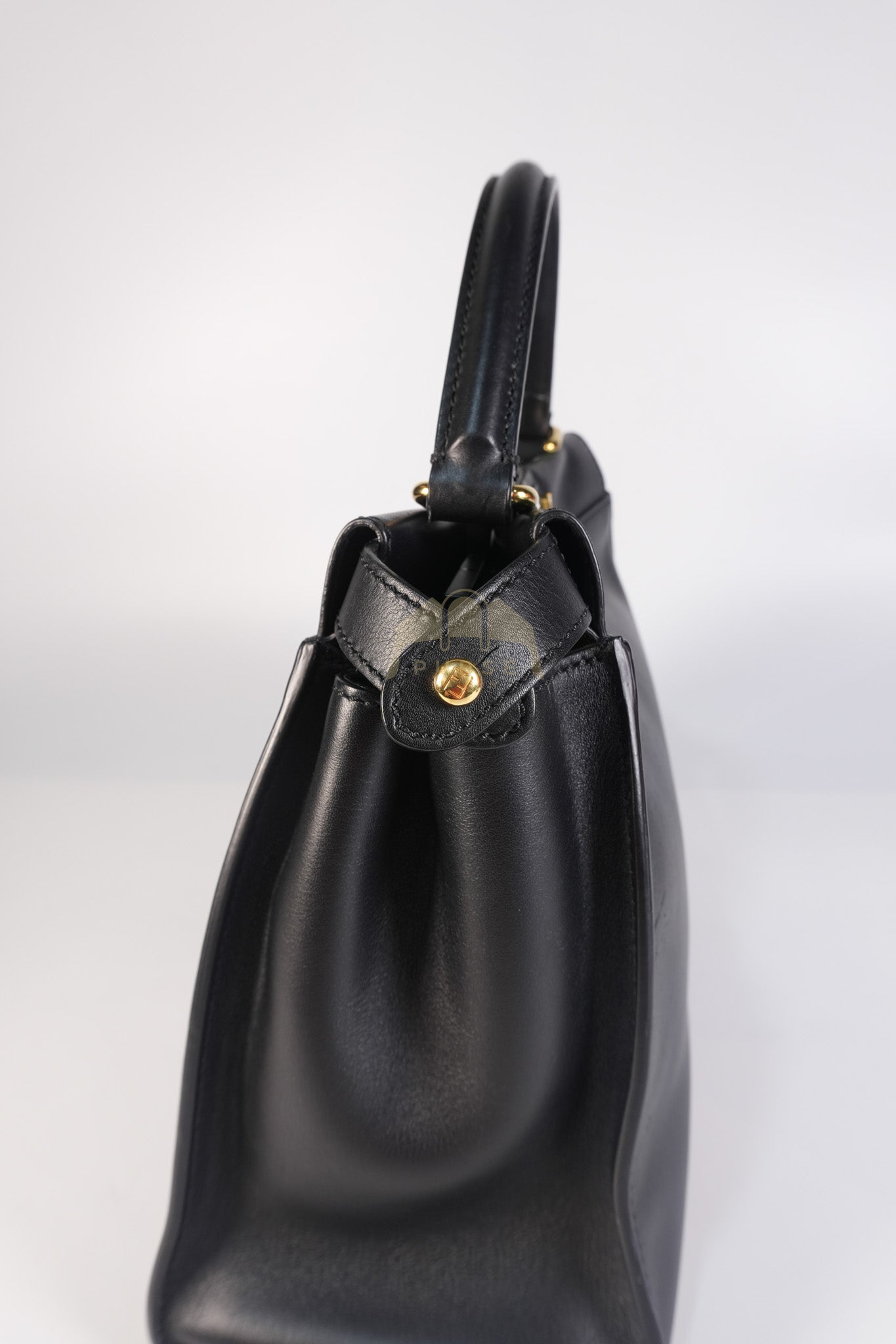 Peekaboo Hand Bag Medium in Black Shiny Calfskin Leather | Purse Maison Luxury Bags Shop
