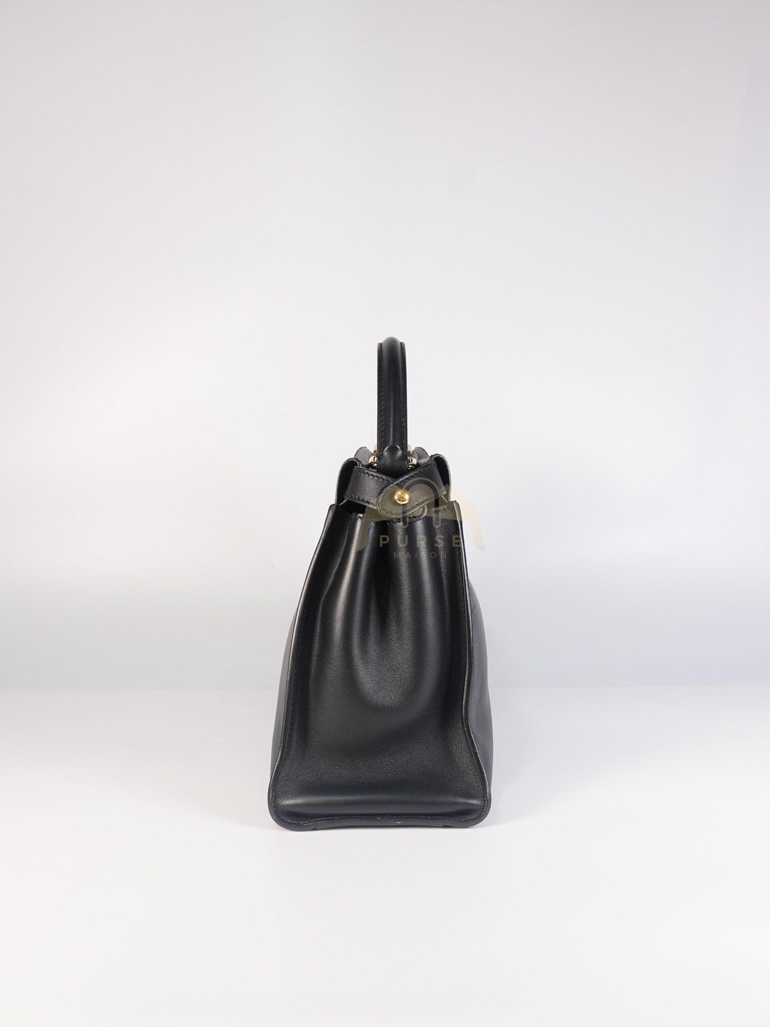 Peekaboo Hand Bag Medium in Black Shiny Calfskin Leather | Purse Maison Luxury Bags Shop