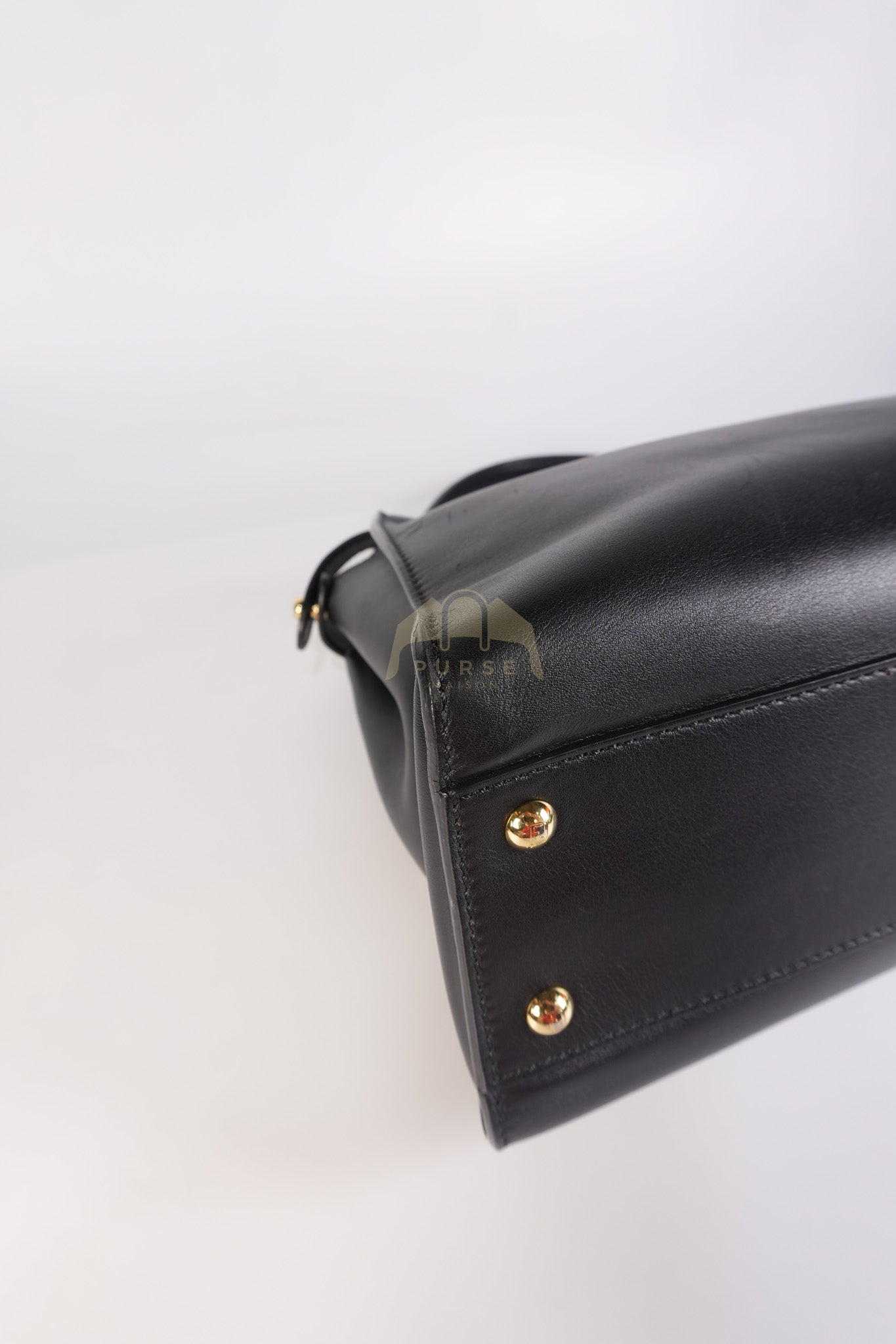 Peekaboo Hand Bag Medium in Black Shiny Calfskin Leather | Purse Maison Luxury Bags Shop