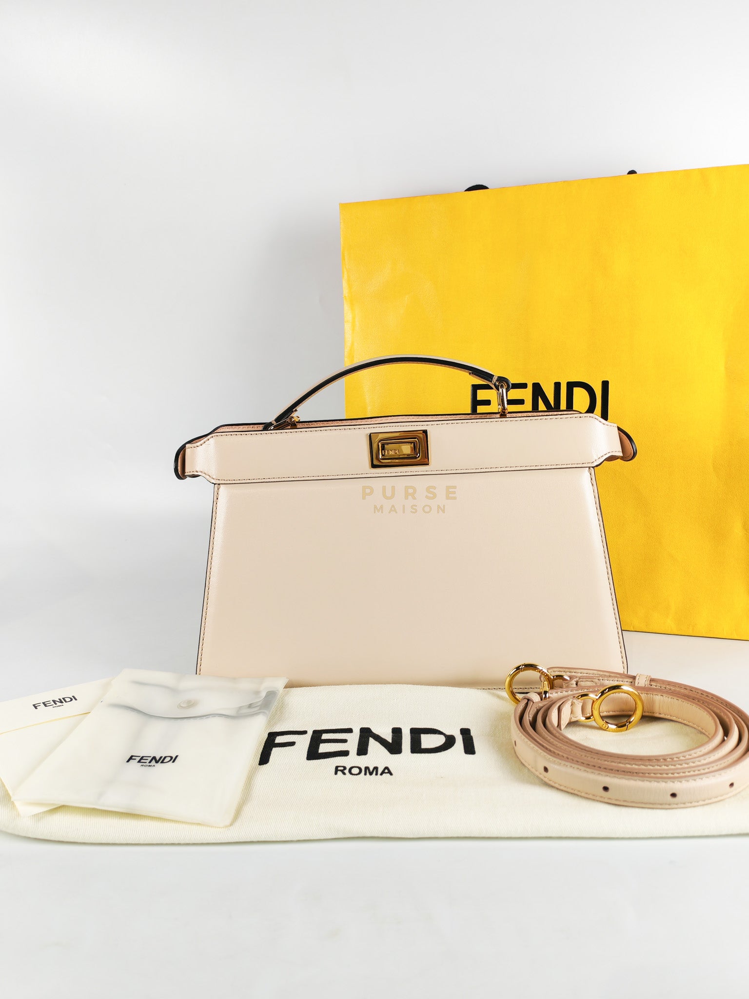 Peekaboo I See U East West Nappa Pink Leather | Purse Maison Luxury Bags Shop