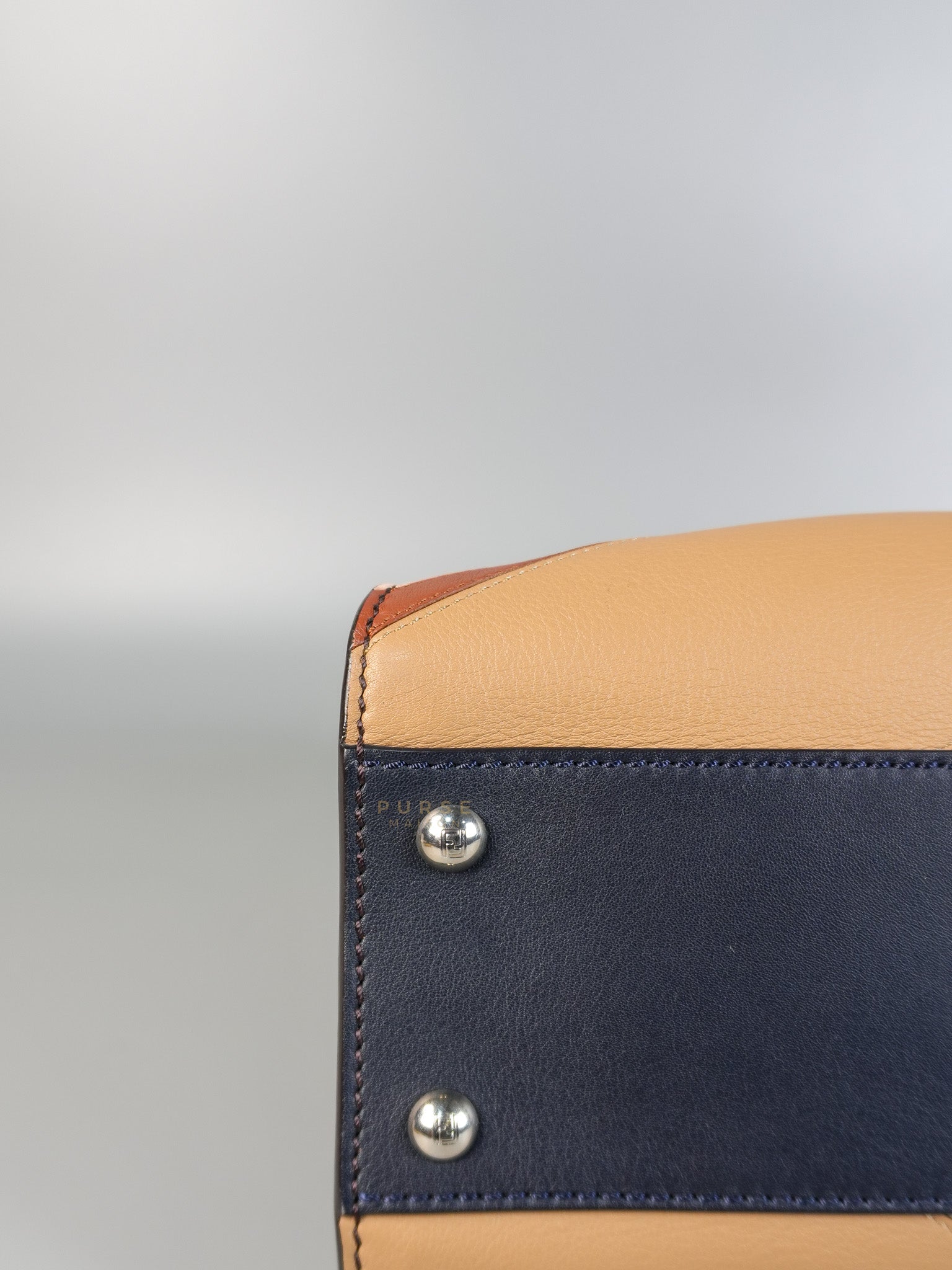 Peekaboo Iconic Satchel Medium in Night Blue Multicolor | Purse Maison Luxury Bags Shop