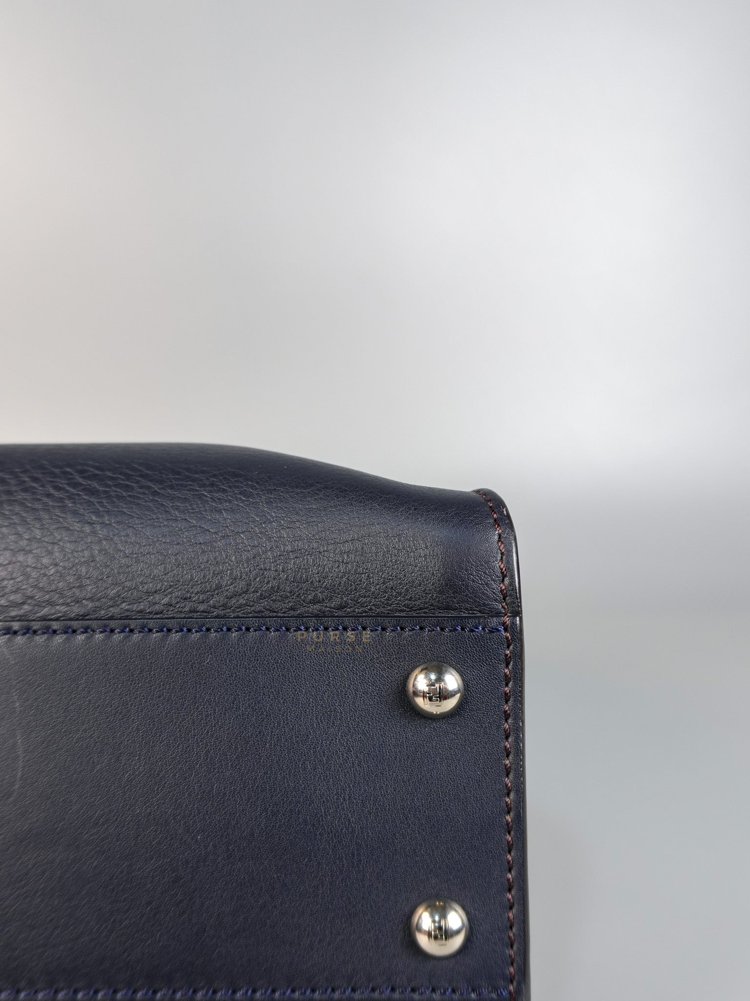 Peekaboo Iconic Satchel Medium in Night Blue Multicolor | Purse Maison Luxury Bags Shop