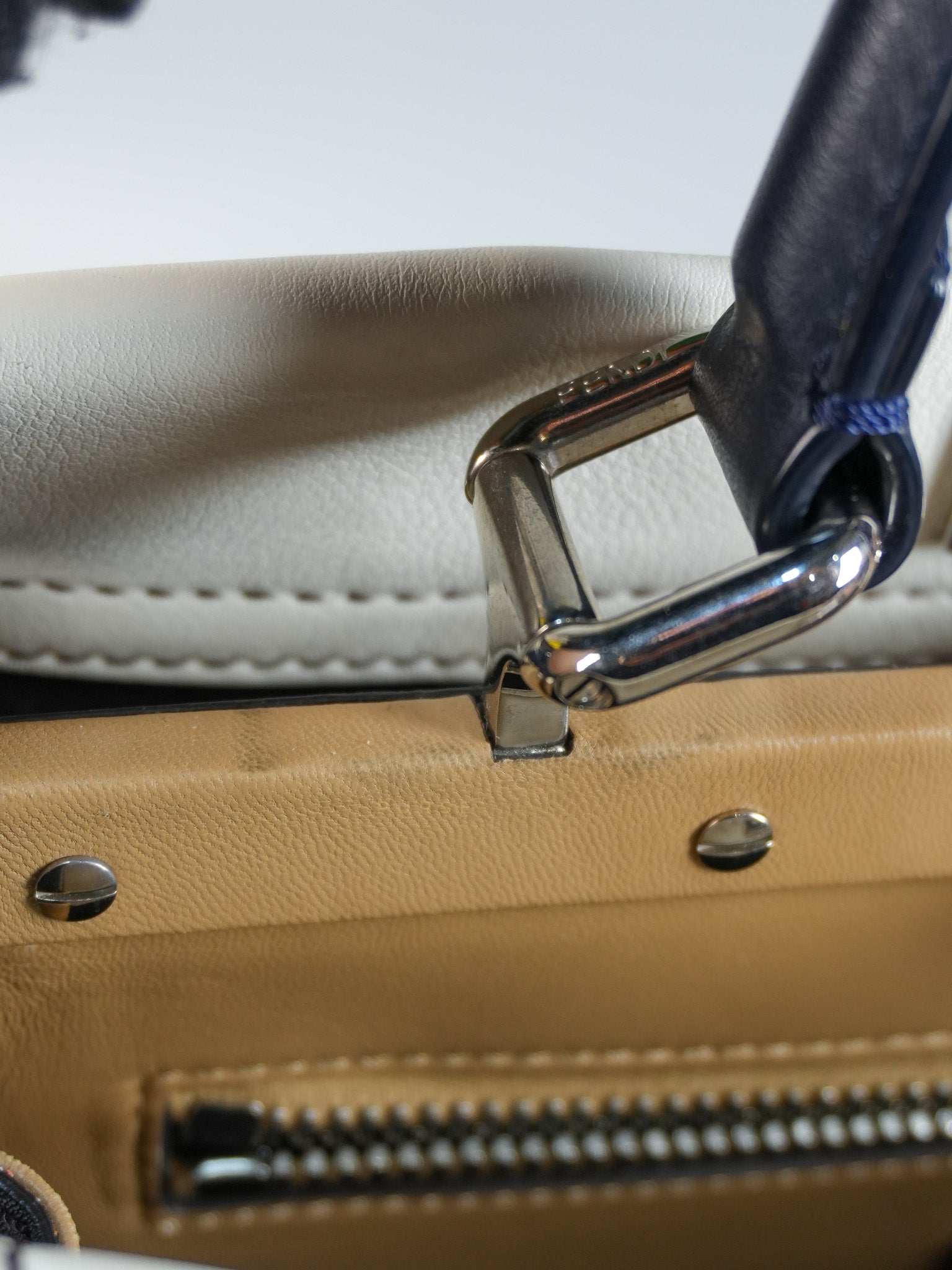 Peekaboo Iconic Satchel Medium in Night Blue Multicolor | Purse Maison Luxury Bags Shop