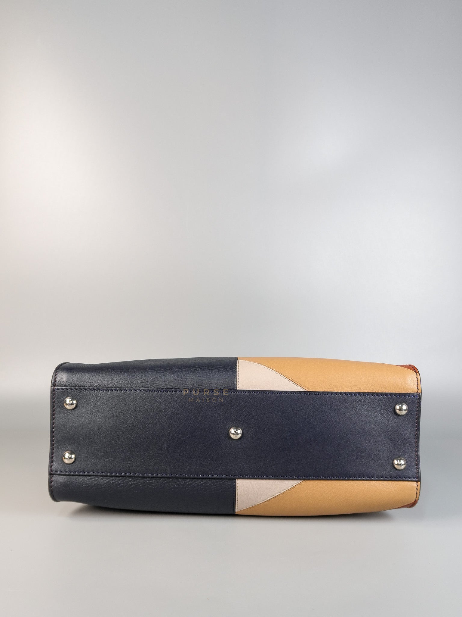 Peekaboo Iconic Satchel Medium in Night Blue Multicolor | Purse Maison Luxury Bags Shop