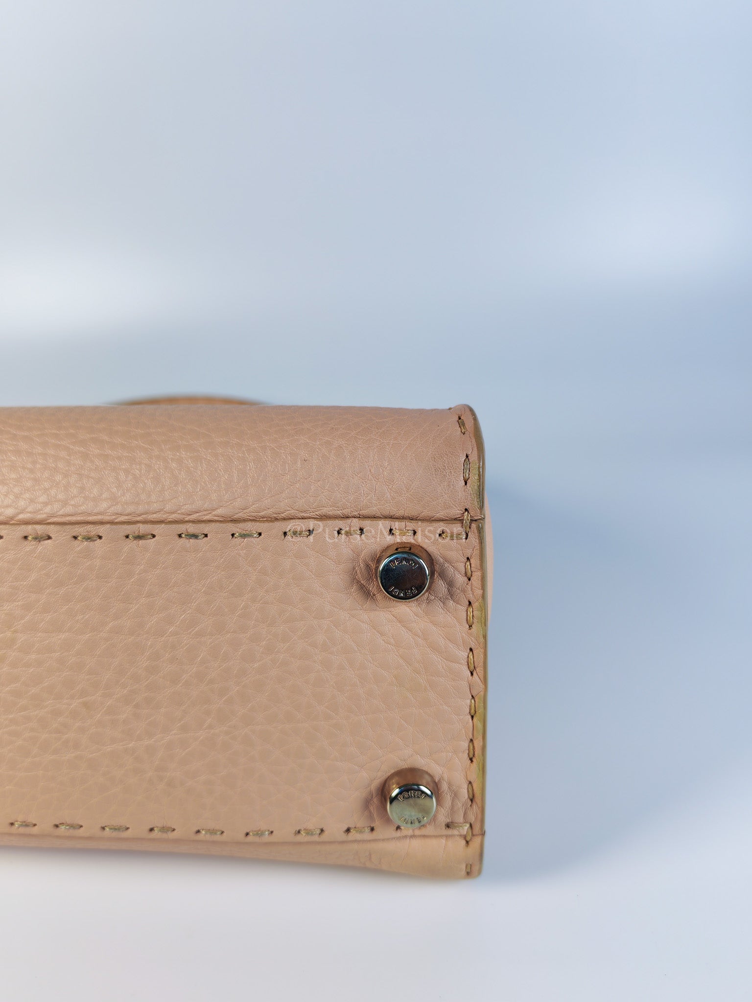 Peekaboo Medium in Cotton Candy Pink Selleria Leather Silver Harwdare | Purse Maison Luxury Bags Shop