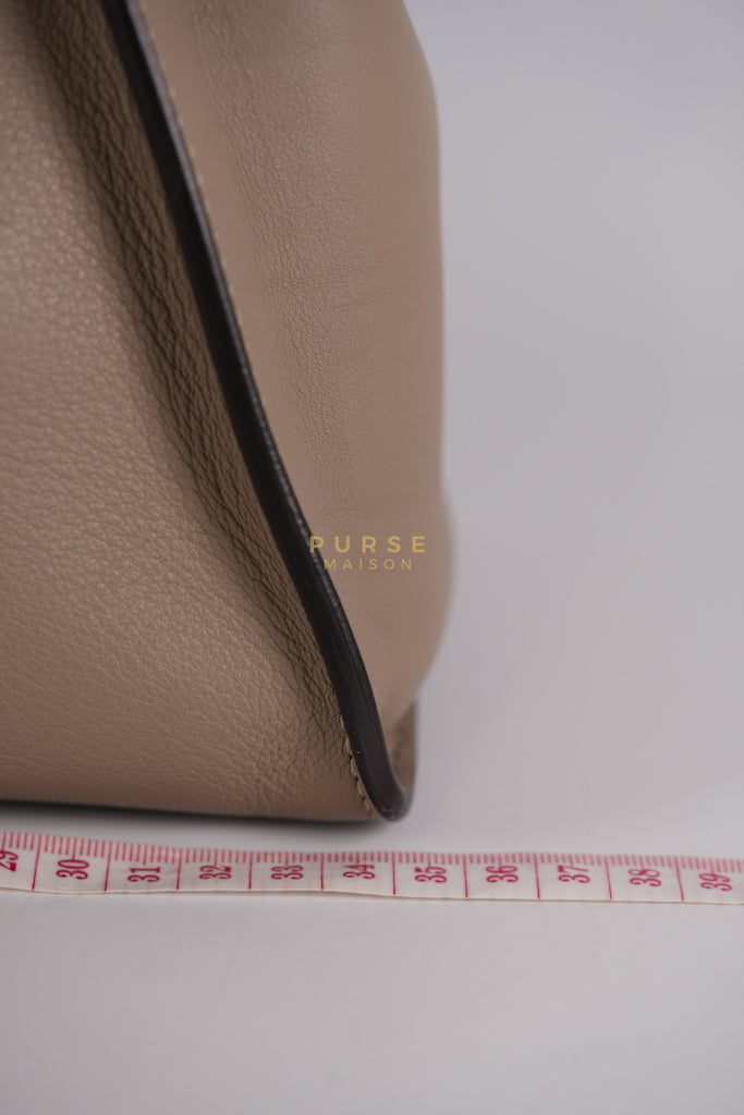 Peekaboo Medium Two-Way Bag in Taupe Calfskin Leather & Gold Hardware | Purse Maison Luxury Bags Shop