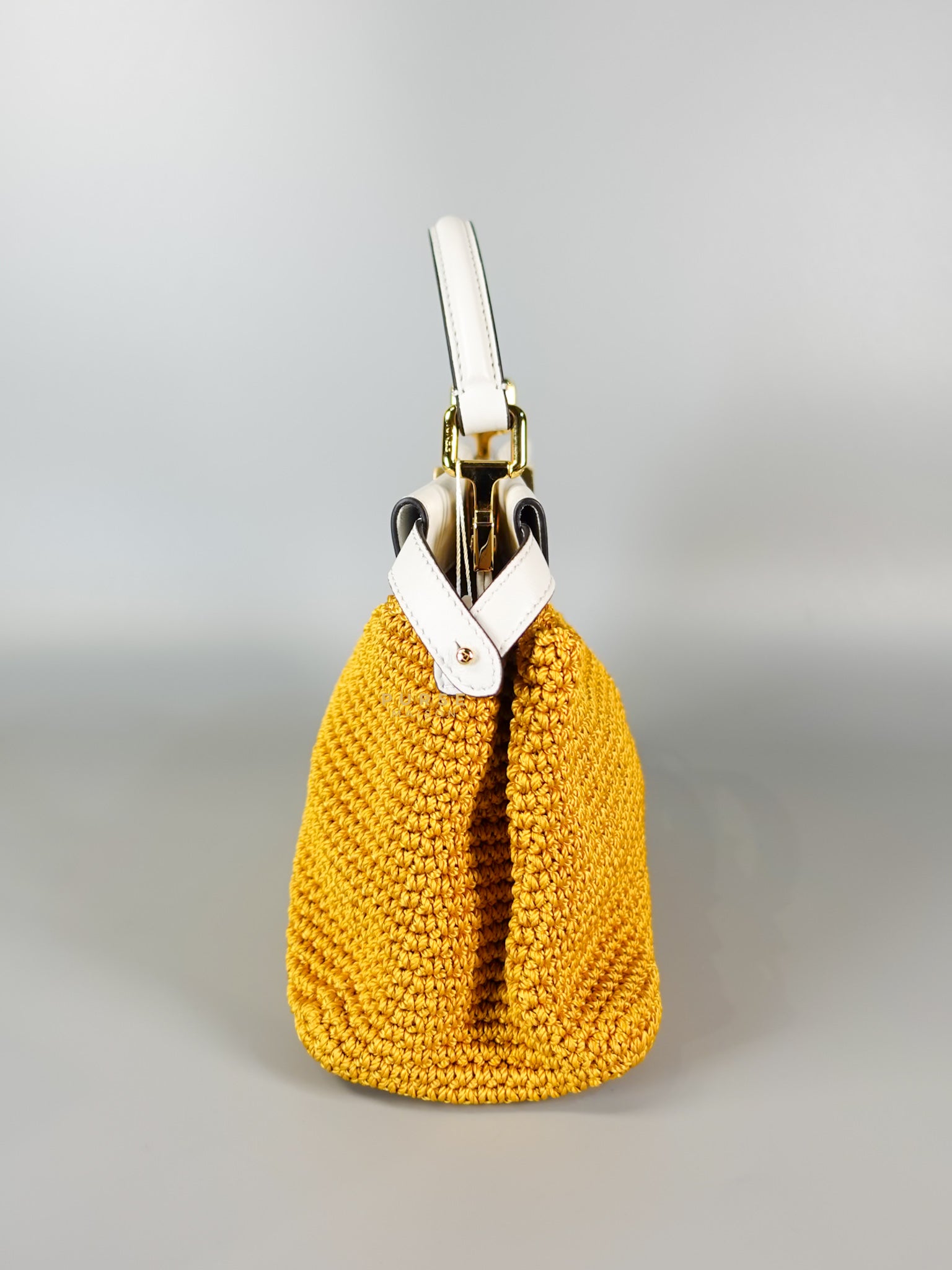 Peekaboo Mini Fabric Crochet Nappa Iconic Satchel Mimosa | Purse Maison Luxury Bags Shop