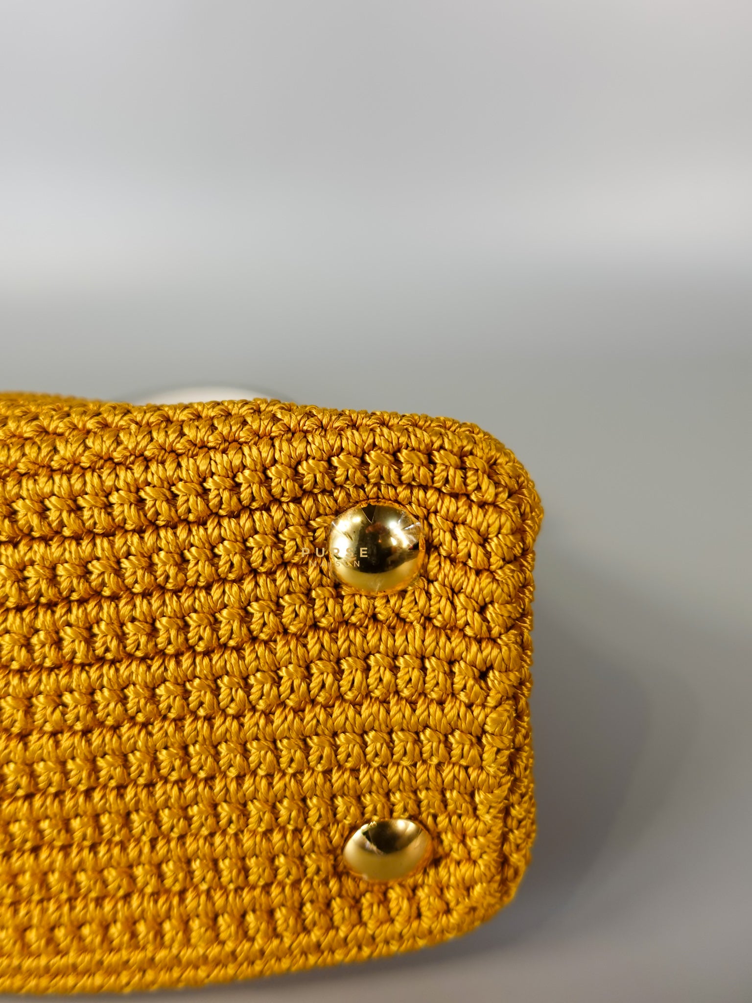 Peekaboo Mini Fabric Crochet Nappa Iconic Satchel Mimosa | Purse Maison Luxury Bags Shop