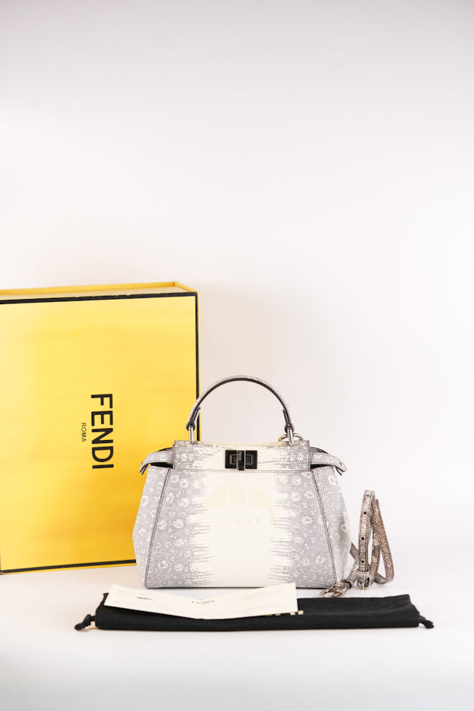 Peekaboo Mini in Lizard Gradient Gray Palladium Hardware | Purse Maison Luxury Bags Shop