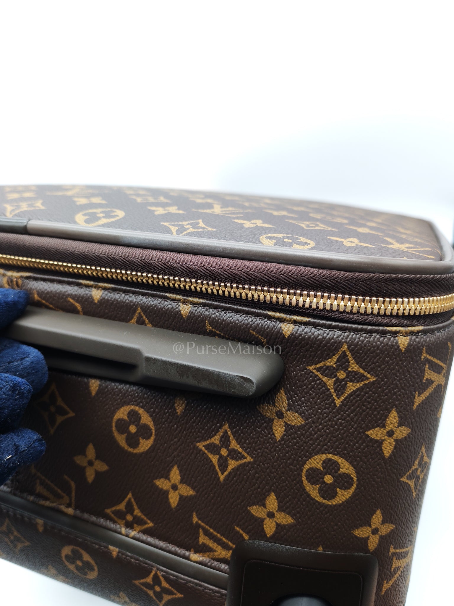 Pegase 55 in Monogram Canvas Rolling Suitcase/ Luggage with VJC Heat Stamp | Purse Maison Luxury Bags Shop