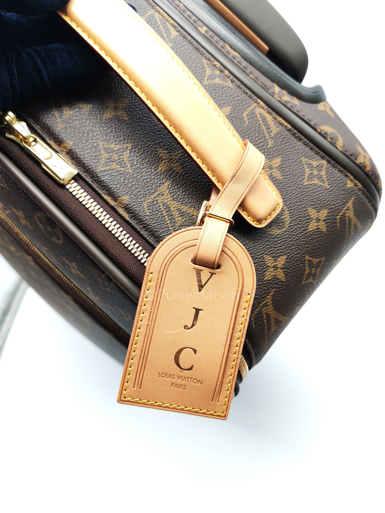 Pegase 55 in Monogram Canvas Rolling Suitcase/ Luggage with VJC Heat Stamp | Purse Maison Luxury Bags Shop