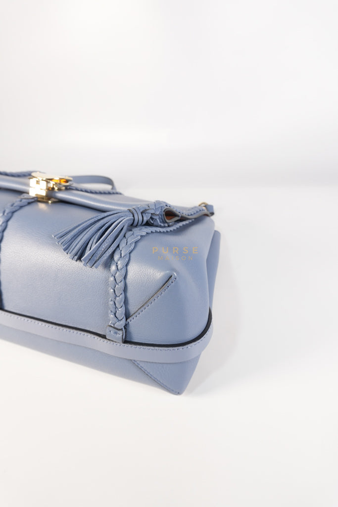 Penelope Medium in Blue-Grey Calfskin Leather Cross Body Bag | Purse Maison Luxury Bags Shop
