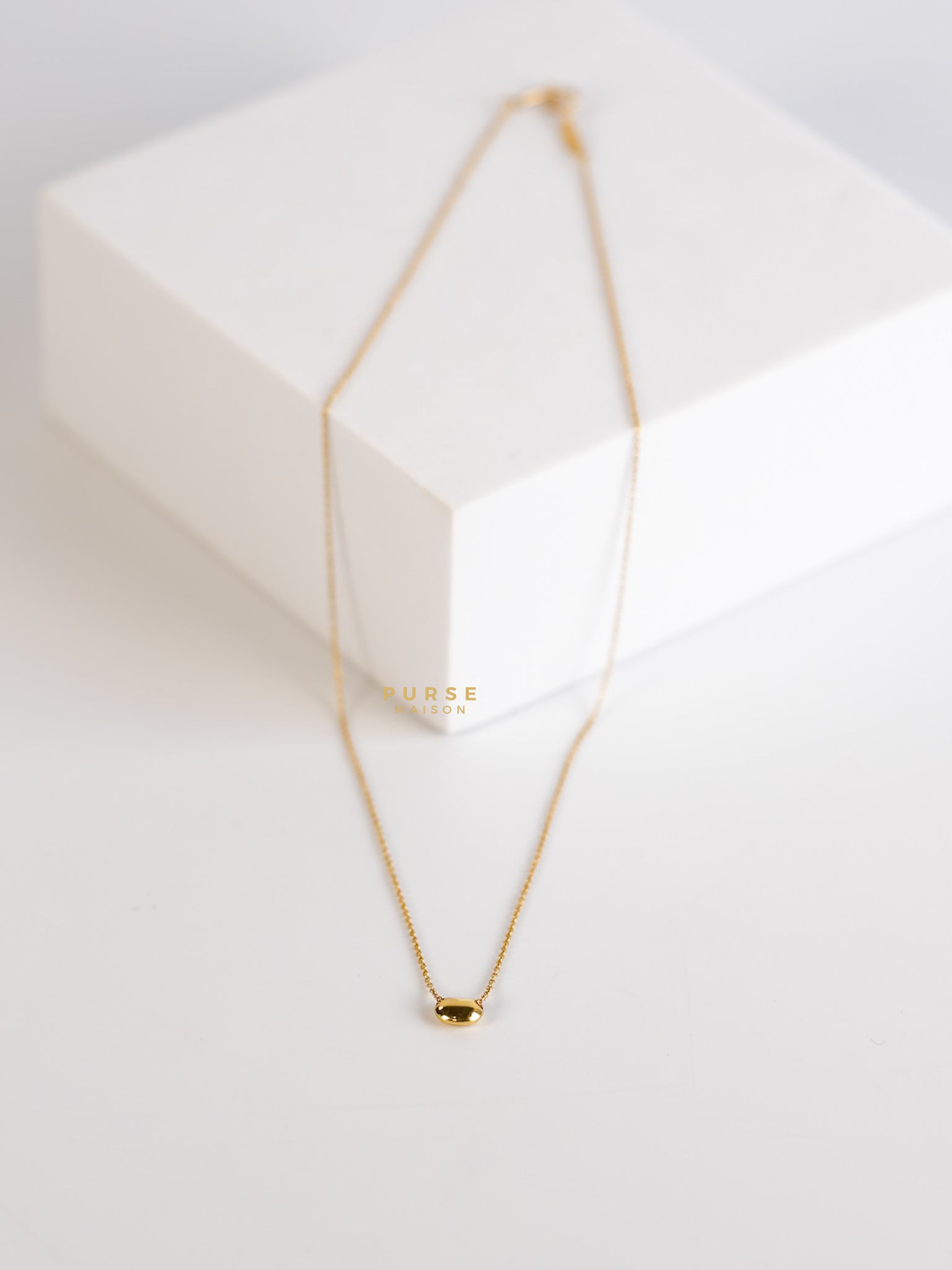 Peretti Bean Necklace Yellow Gold 7mm | Purse Maison Luxury Bags Shop