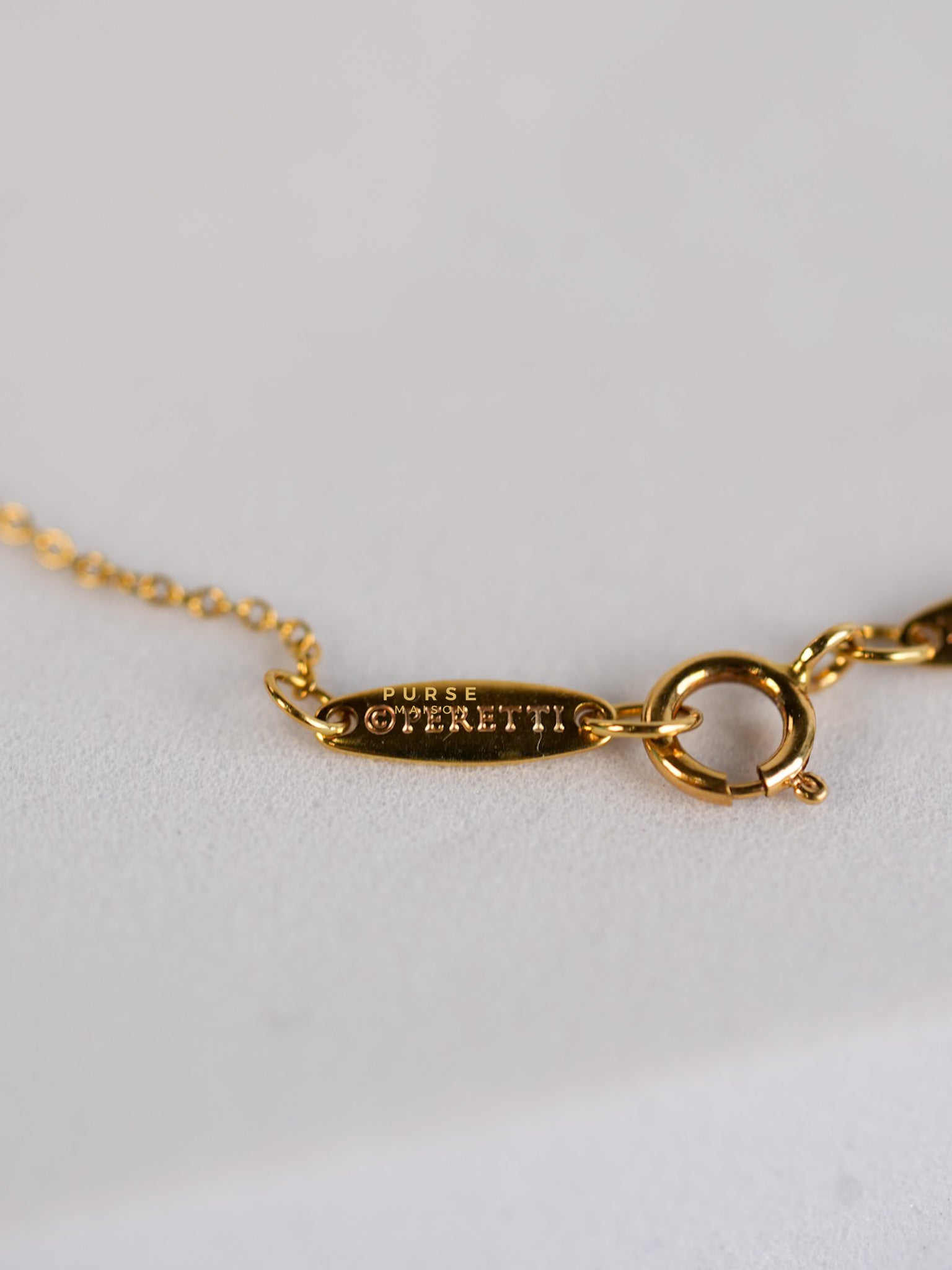 Peretti Bean Necklace Yellow Gold 7mm | Purse Maison Luxury Bags Shop