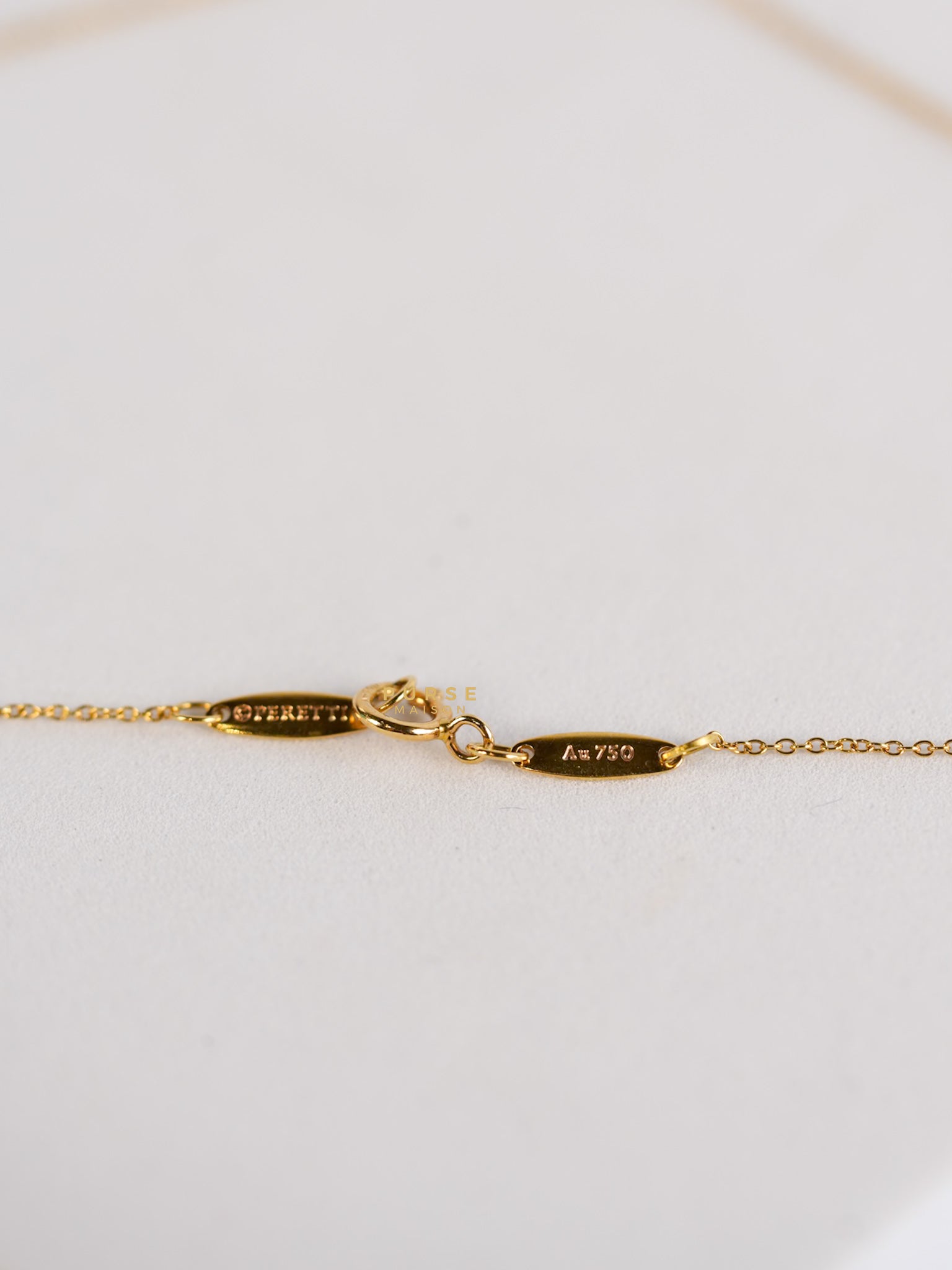 Peretti Bean Necklace Yellow Gold 7mm | Purse Maison Luxury Bags Shop