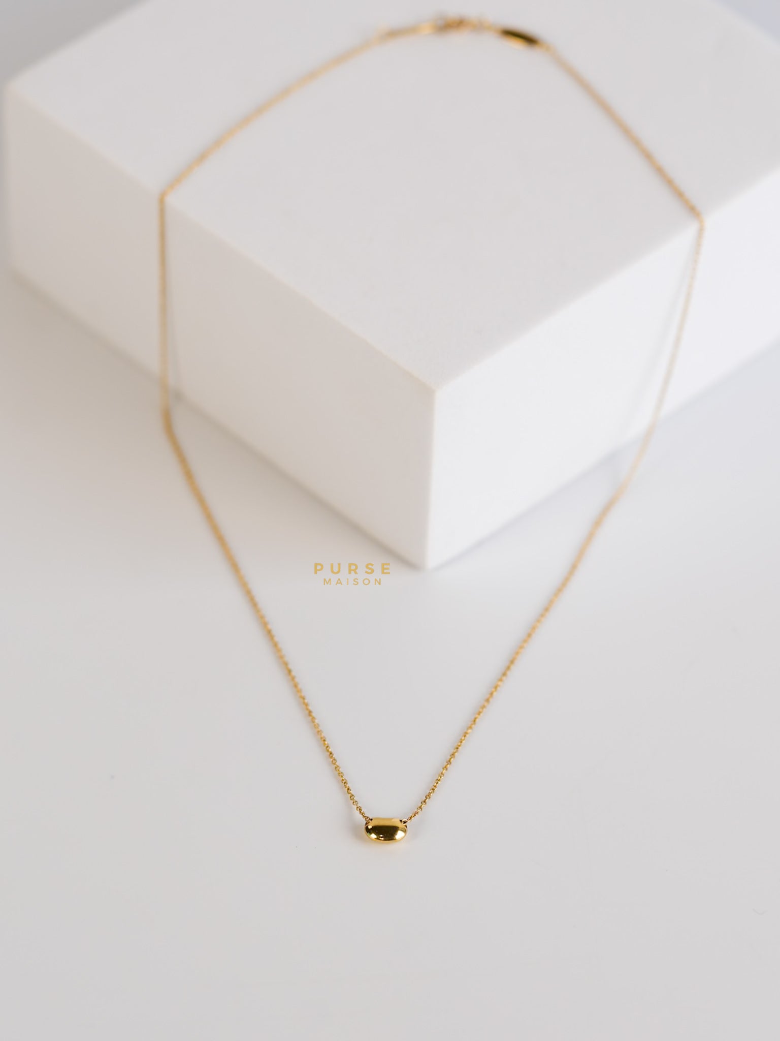 Peretti Bean Necklace Yellow Gold 7mm | Purse Maison Luxury Bags Shop