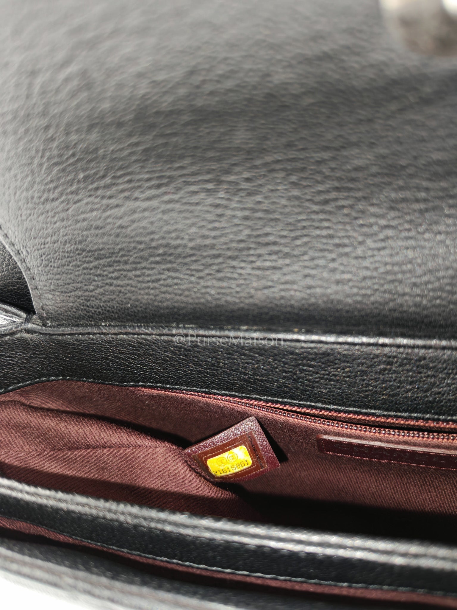 Perfect Edge Flap in Quilted Goatskin Leather and Ruthenium Hardware Series 21 | Purse Maison Luxury Bags Shop