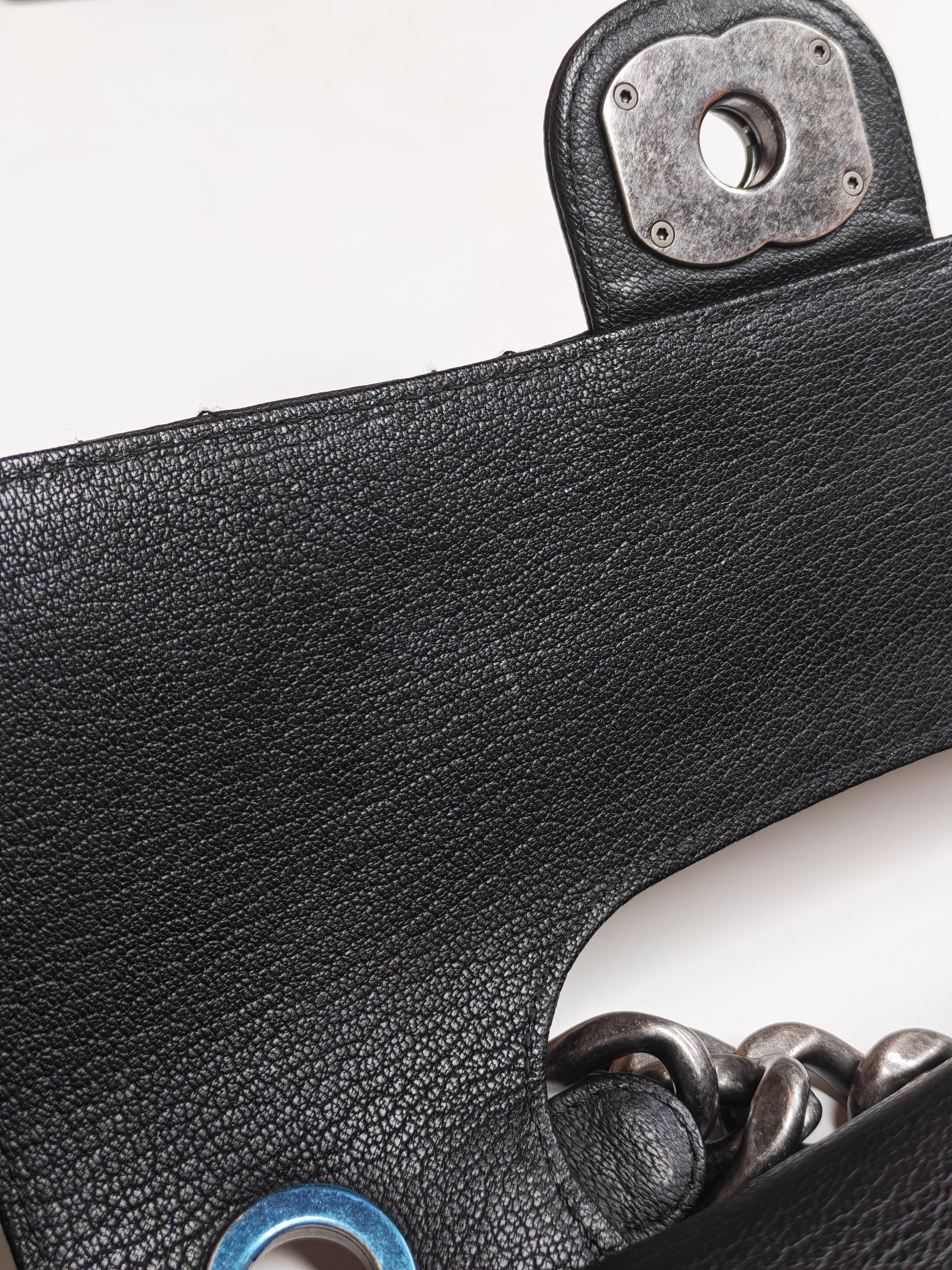 Perfect Edge Flap in Quilted Goatskin Leather and Ruthenium Hardware Series 21 | Purse Maison Luxury Bags Shop