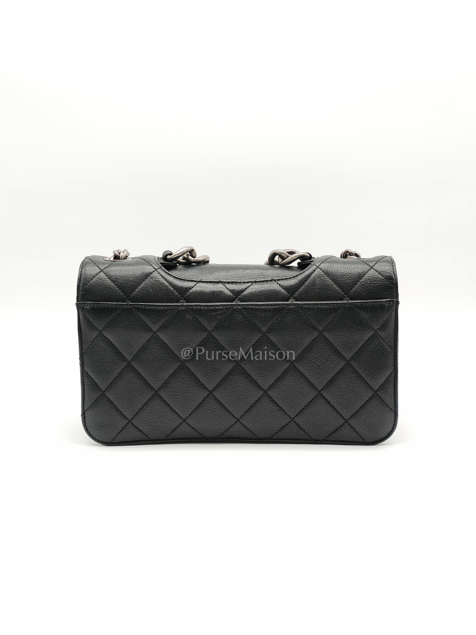 Perfect Edge Flap in Quilted Goatskin Leather and Ruthenium Hardware Series 21 | Purse Maison Luxury Bags Shop