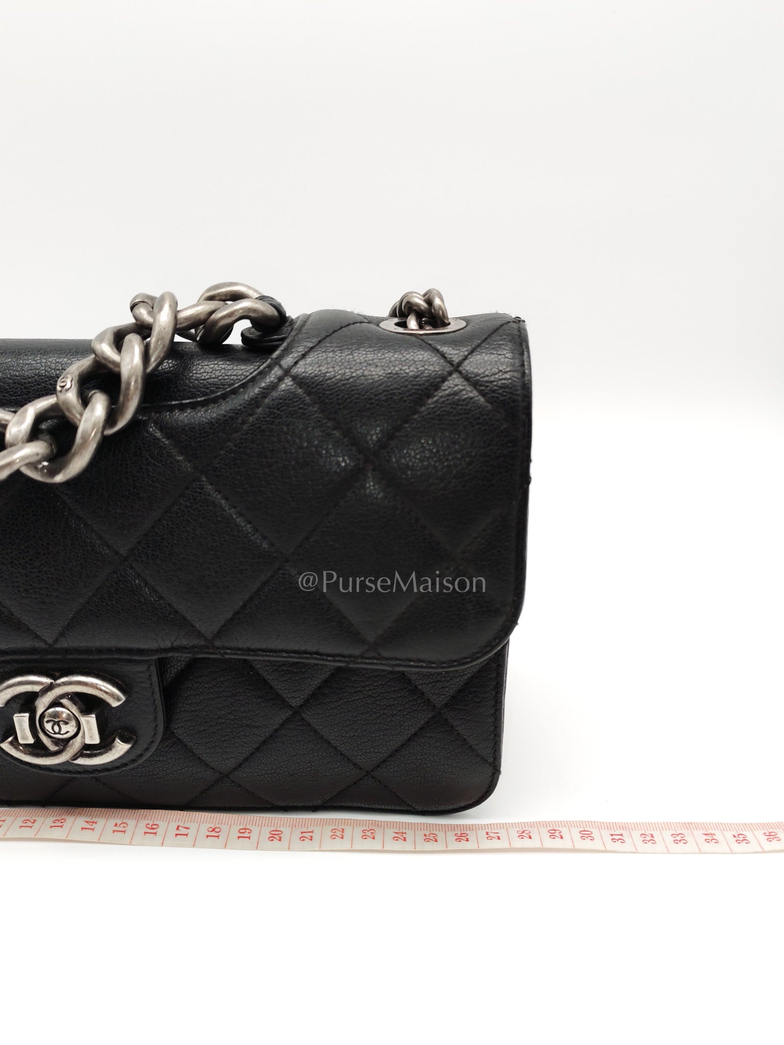 Perfect Edge Flap in Quilted Goatskin Leather and Ruthenium Hardware Series 21 | Purse Maison Luxury Bags Shop