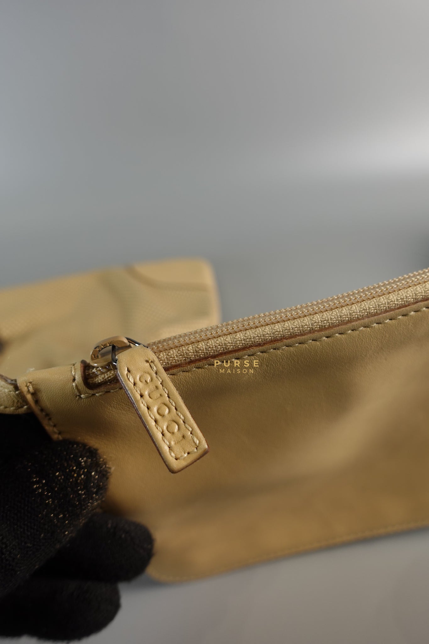 Perforated Jackie Small Beige Shoulder Bag | Purse Maison Luxury Bags Shop