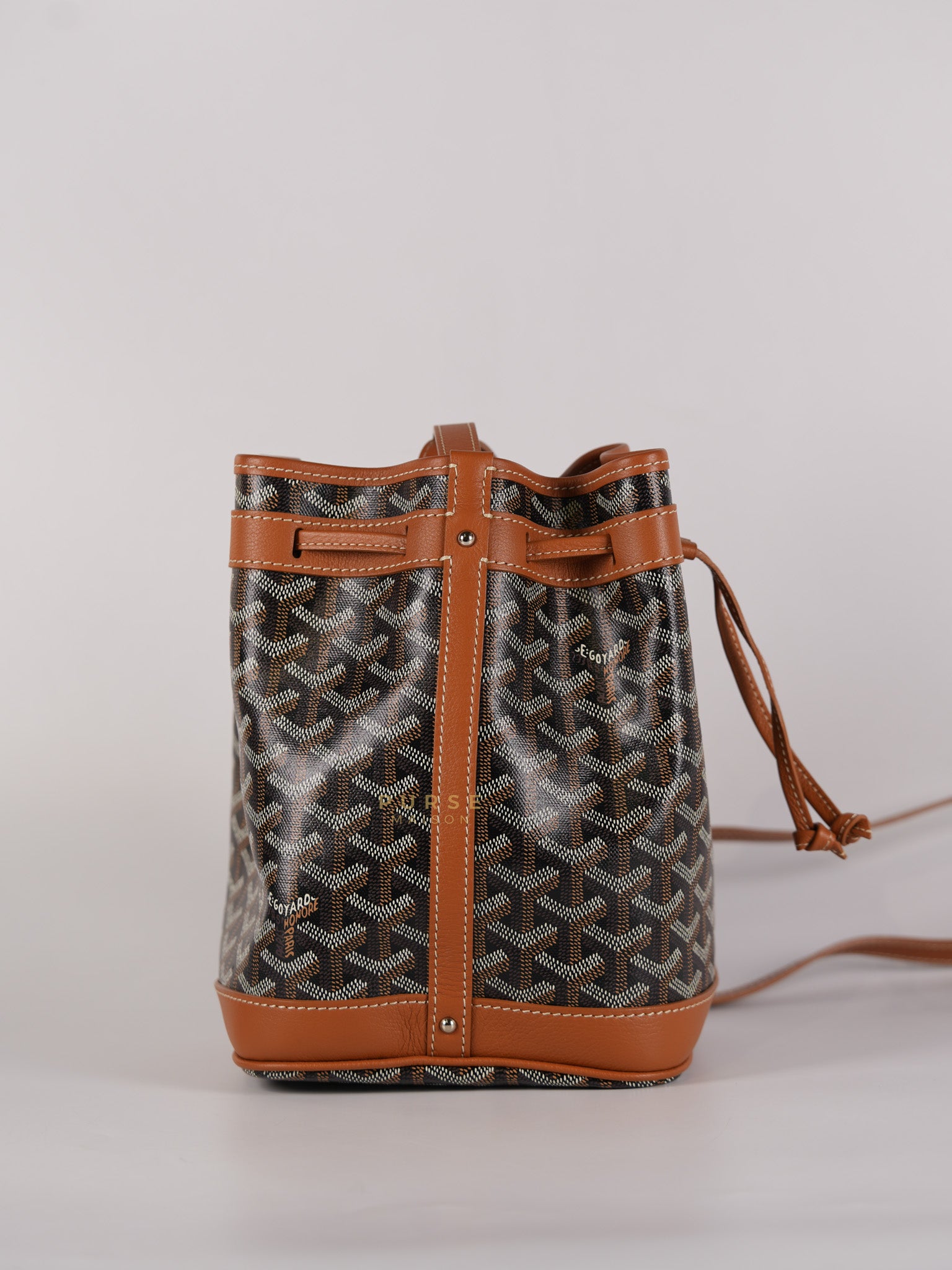 Petit Flot Bucket Bag in Tan Goyardine Canvas | Purse Maison Luxury Bags Shop