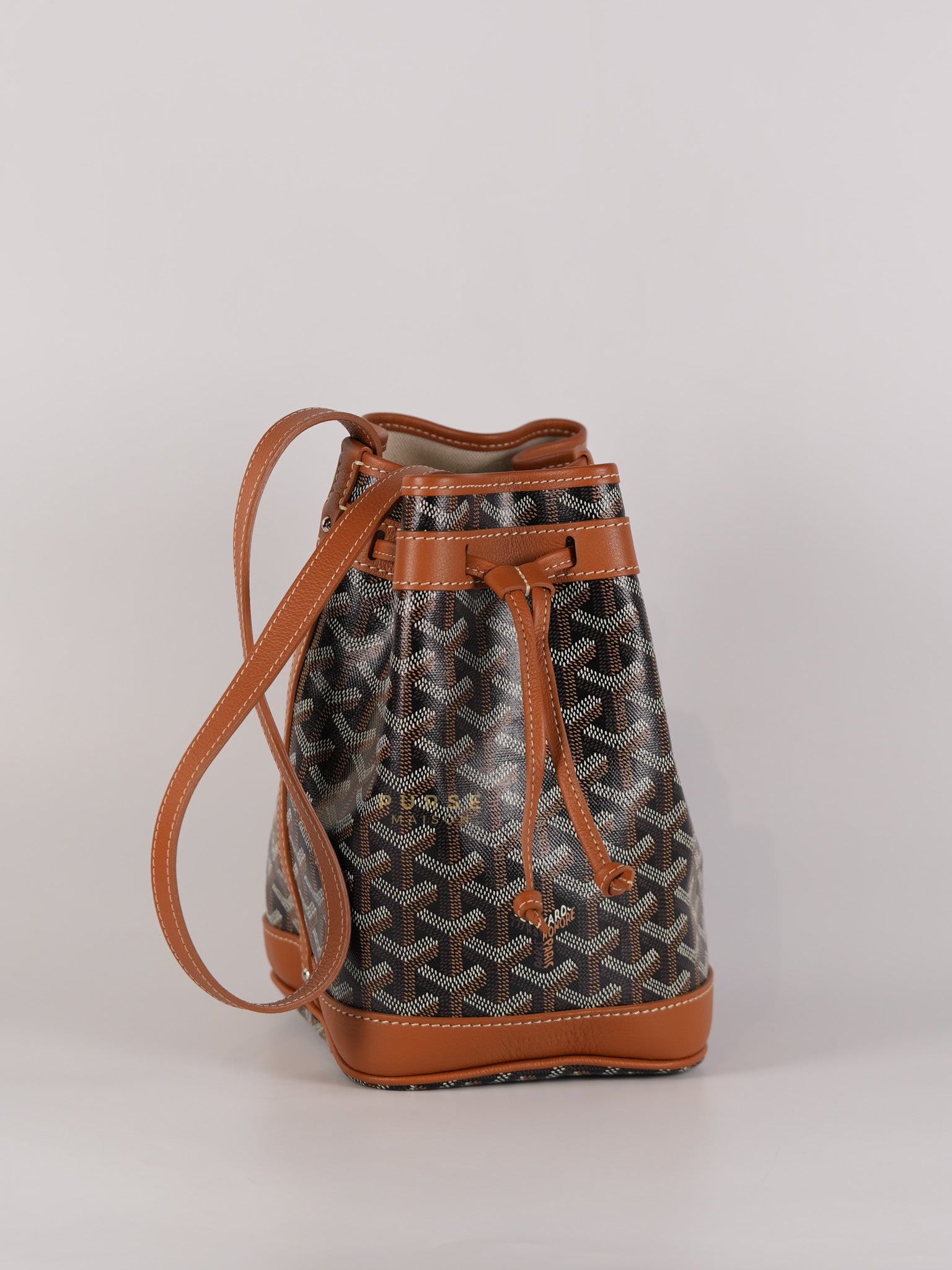 Petit Flot Bucket Bag in Tan Goyardine Canvas | Purse Maison Luxury Bags Shop