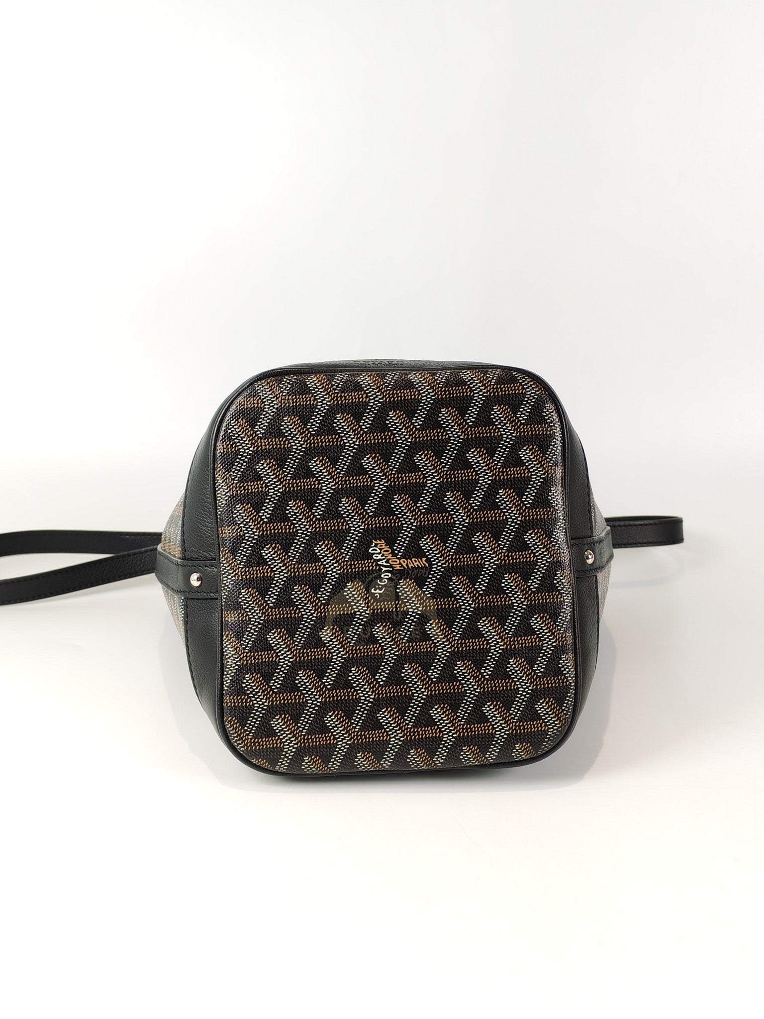 Petit Flot Bucket Sling Bag PM in Black Goyardine Canvas | Purse Maison Luxury Bags Shop