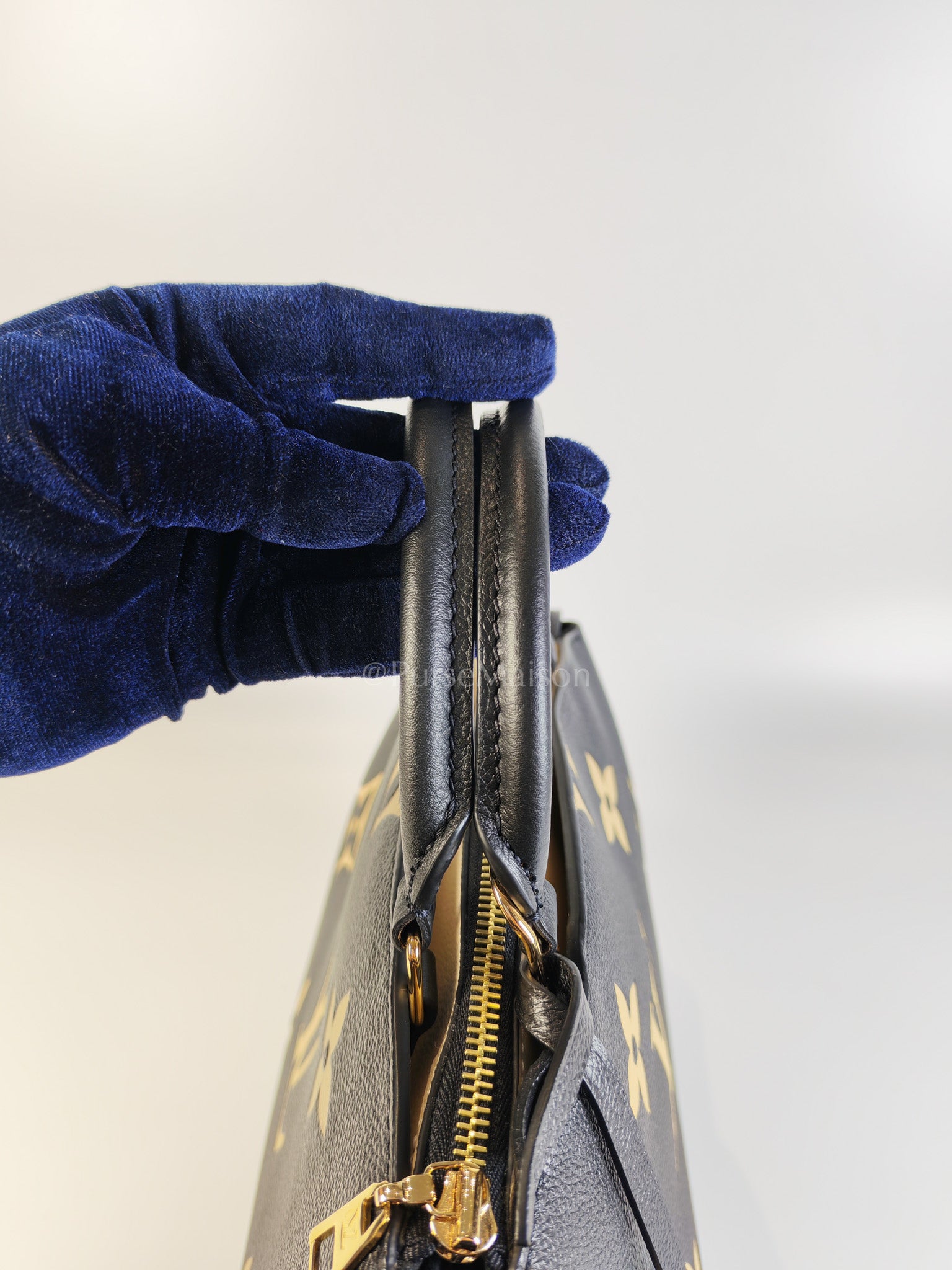 Petit Palais PM Bicolor Monogram Leather (Microchip) | Purse Maison Luxury Bags Shop