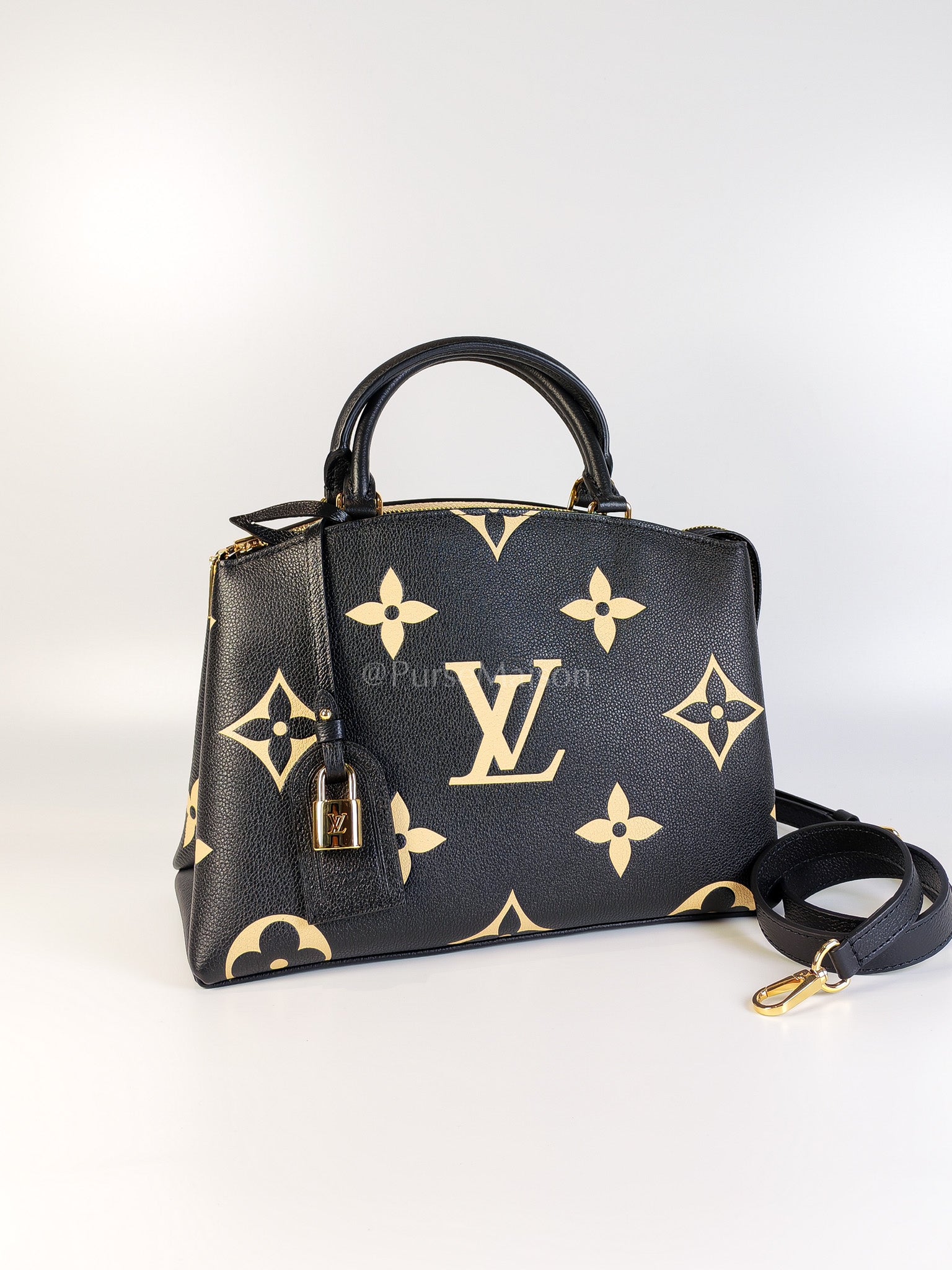 Petit Palais PM Bicolor Monogram Leather (Microchip) | Purse Maison Luxury Bags Shop