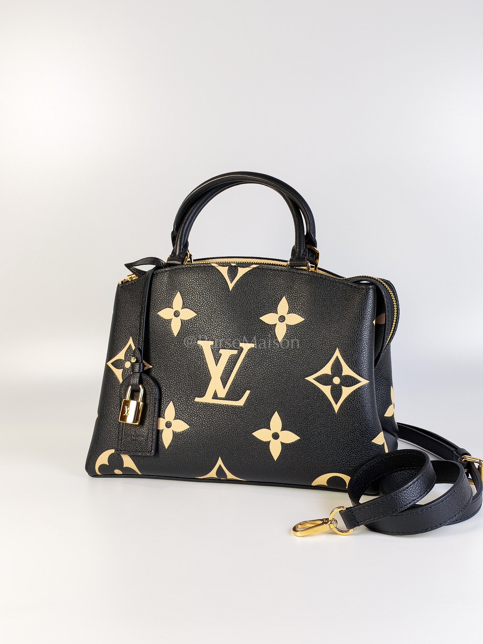 Petit Palais PM Bicolor Monogram Leather (Microchip) | Purse Maison Luxury Bags Shop