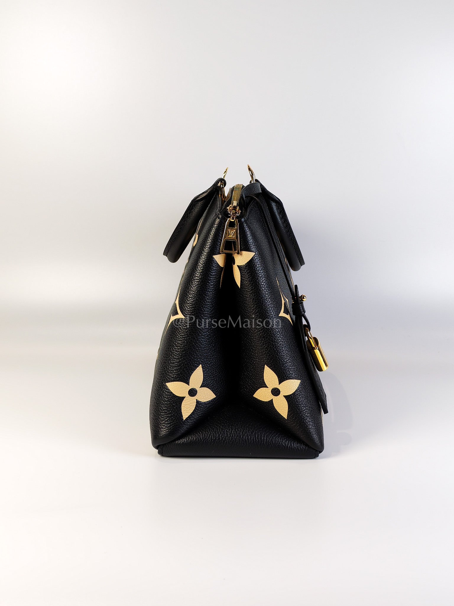 Petit Palais PM Bicolor Monogram Leather (Microchip) | Purse Maison Luxury Bags Shop