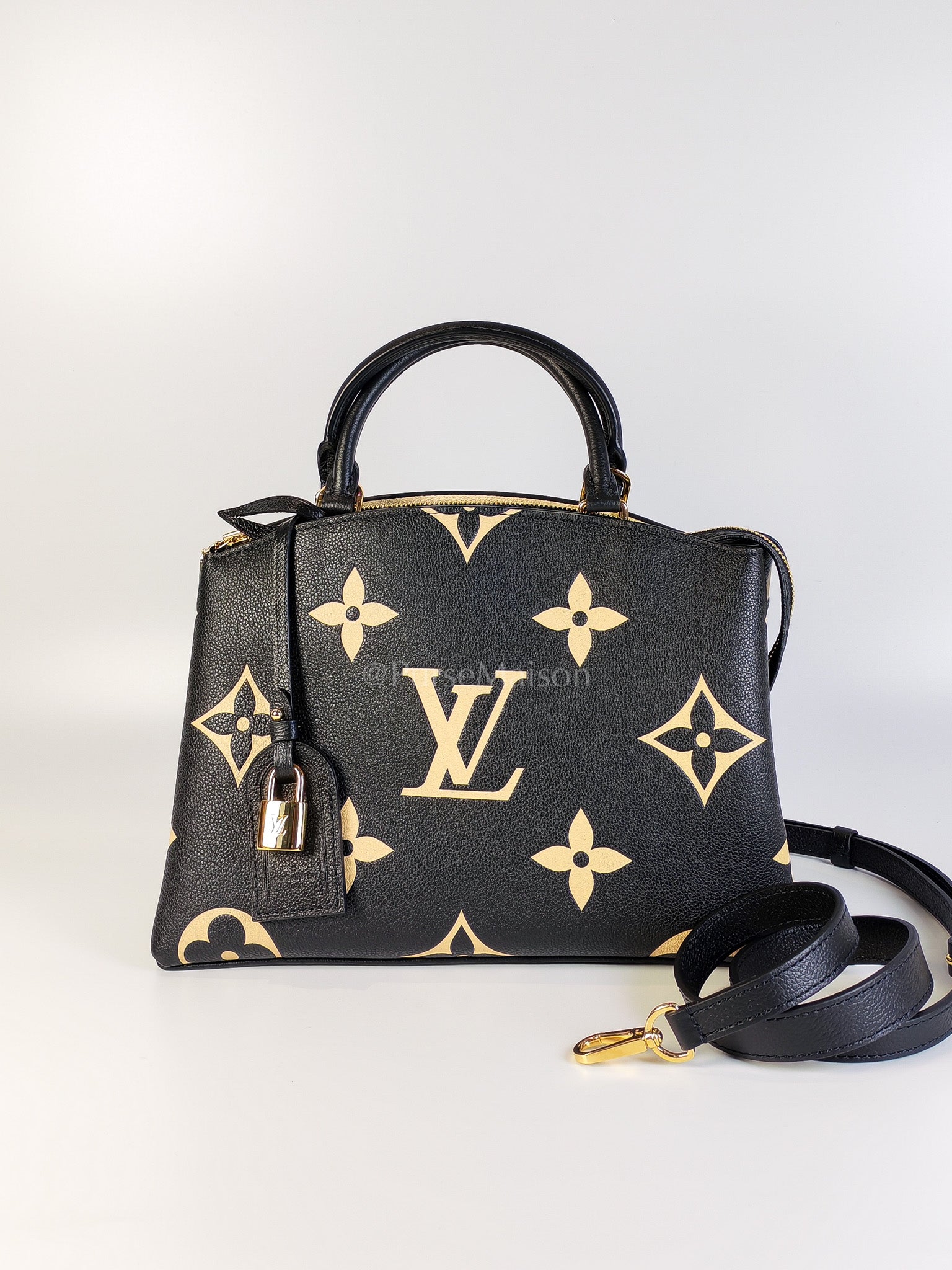 Petit Palais PM Bicolor Monogram Leather (Microchip) | Purse Maison Luxury Bags Shop