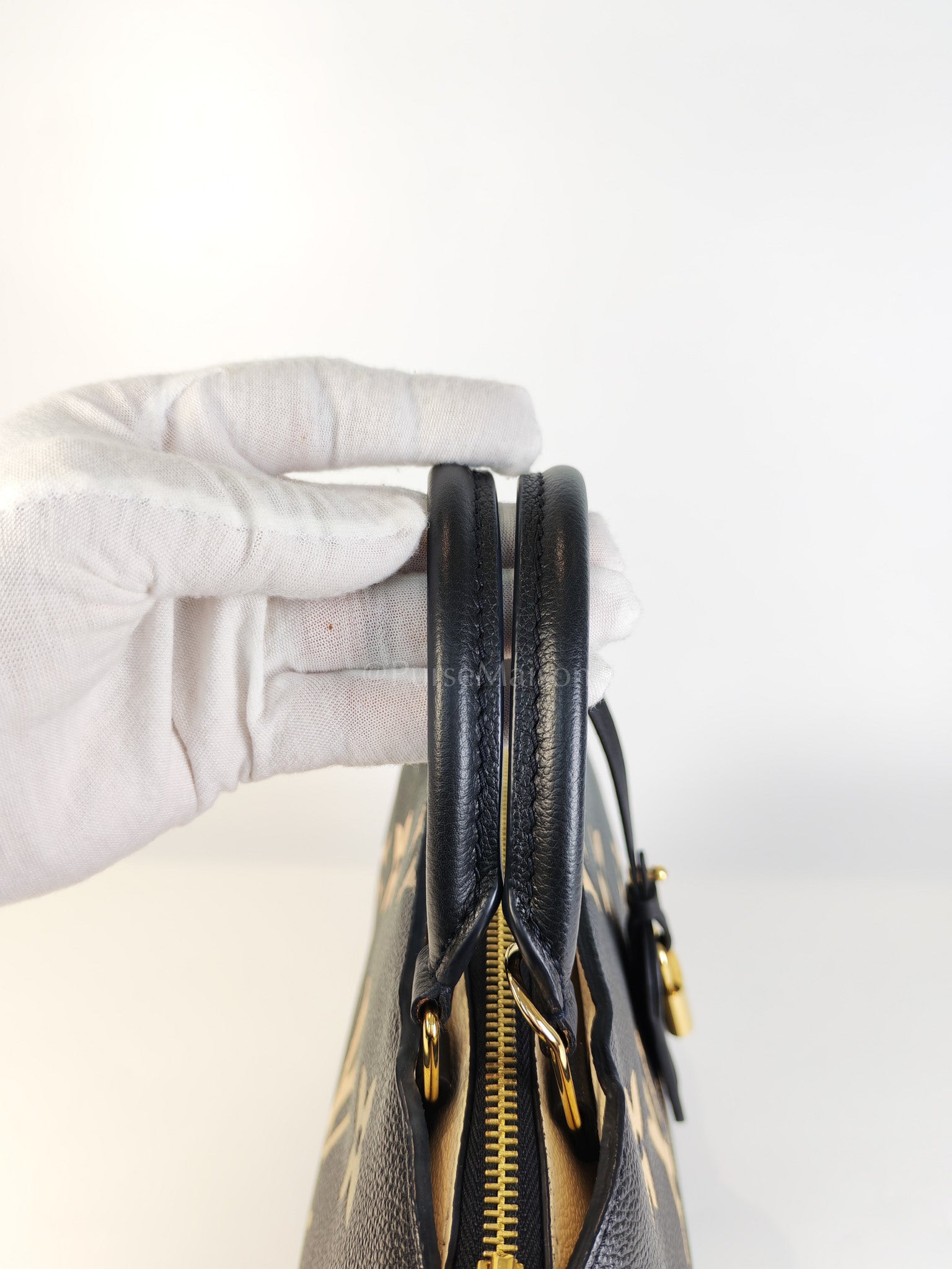 Petit Palais PM in Monogram Empreinte Bicolor Leather (Microchip) | Purse Maison Luxury Bags Shop