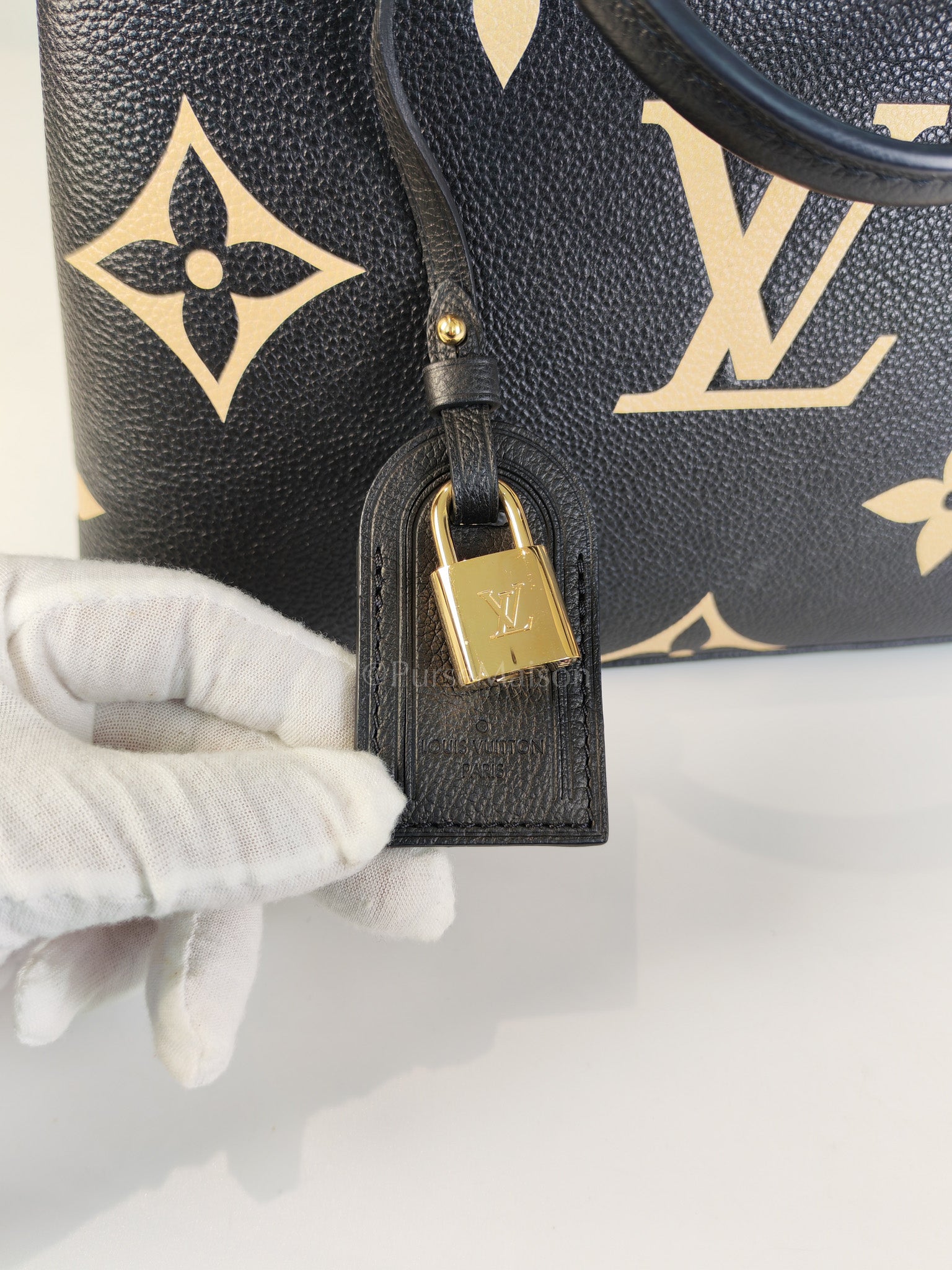 Petit Palais PM in Monogram Empreinte Bicolor Leather (Microchip) | Purse Maison Luxury Bags Shop