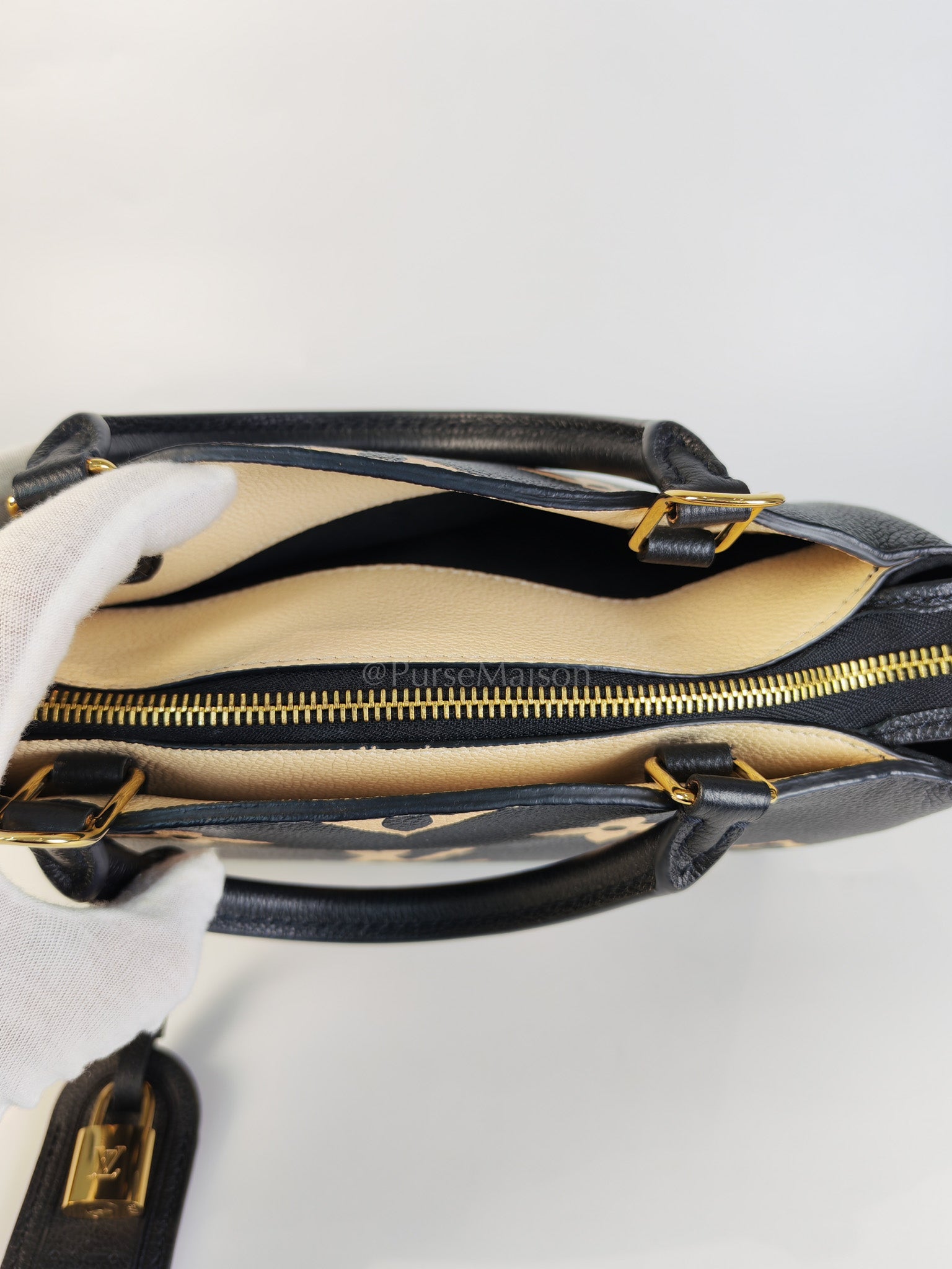 Petit Palais PM in Monogram Empreinte Bicolor Leather (Microchip) | Purse Maison Luxury Bags Shop