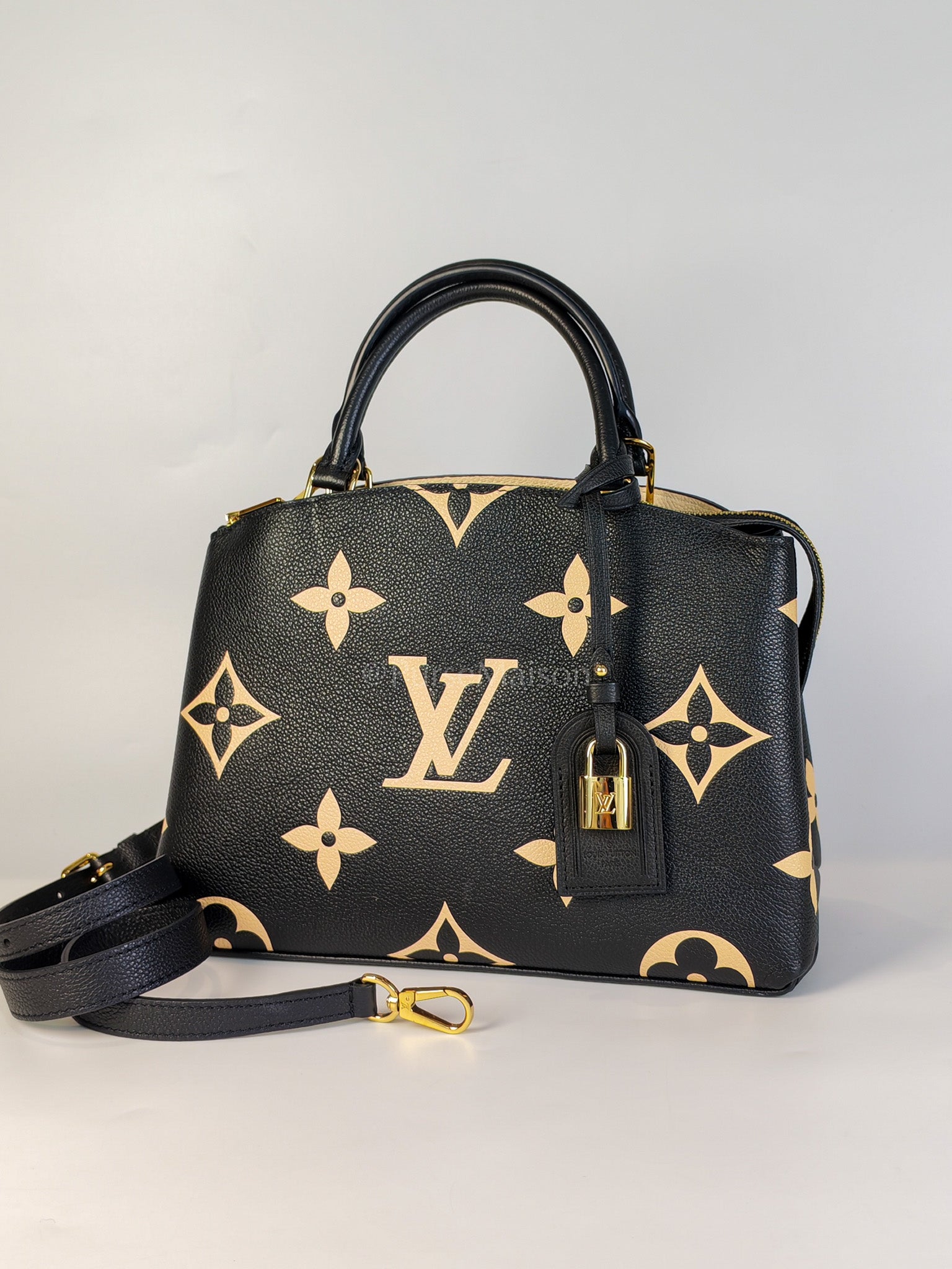 Petit Palais PM in Monogram Empreinte Bicolor Leather (Microchip) | Purse Maison Luxury Bags Shop