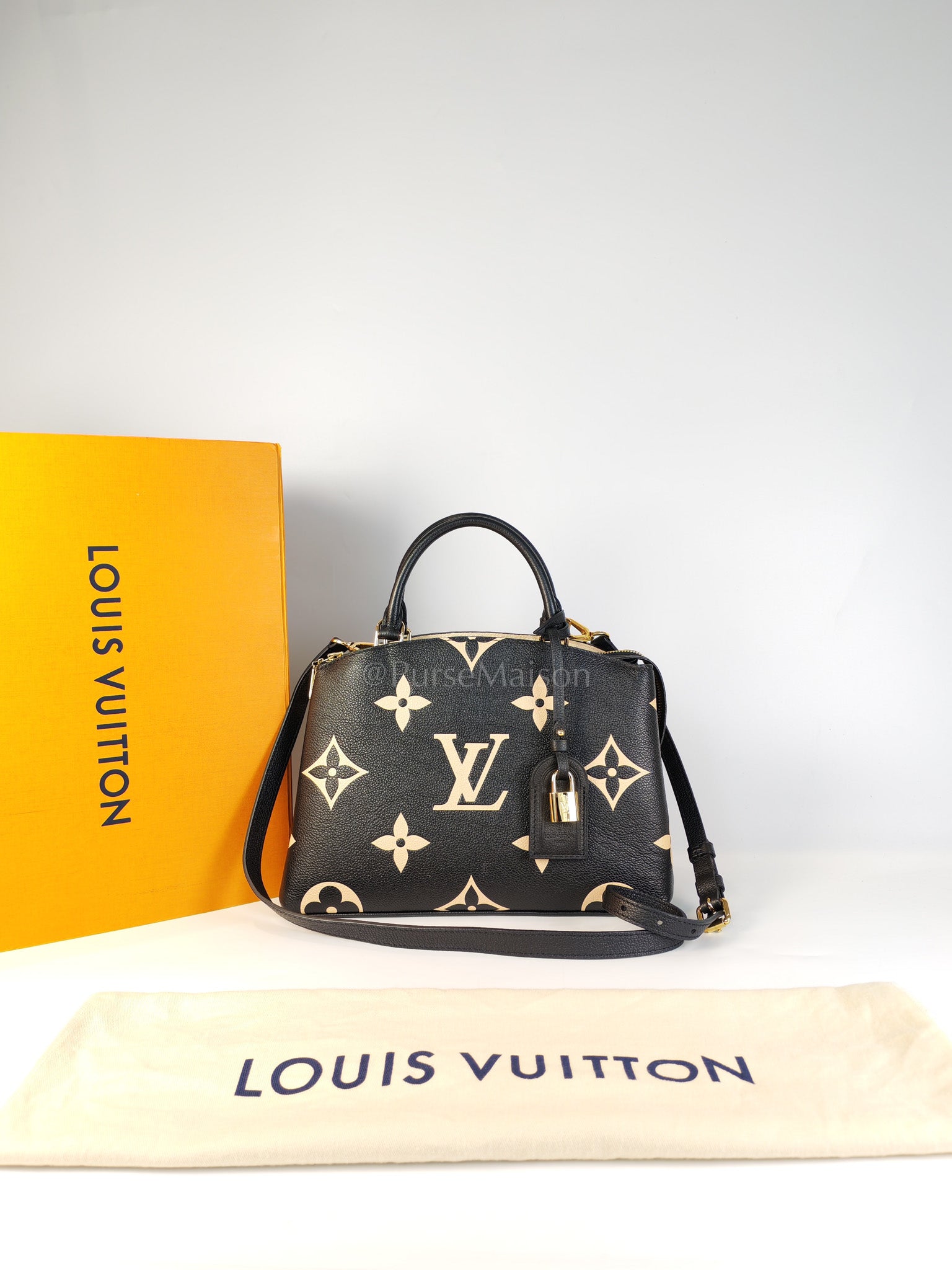 Petit Palais PM in Monogram Empreinte Bicolor Leather (Microchip) | Purse Maison Luxury Bags Shop