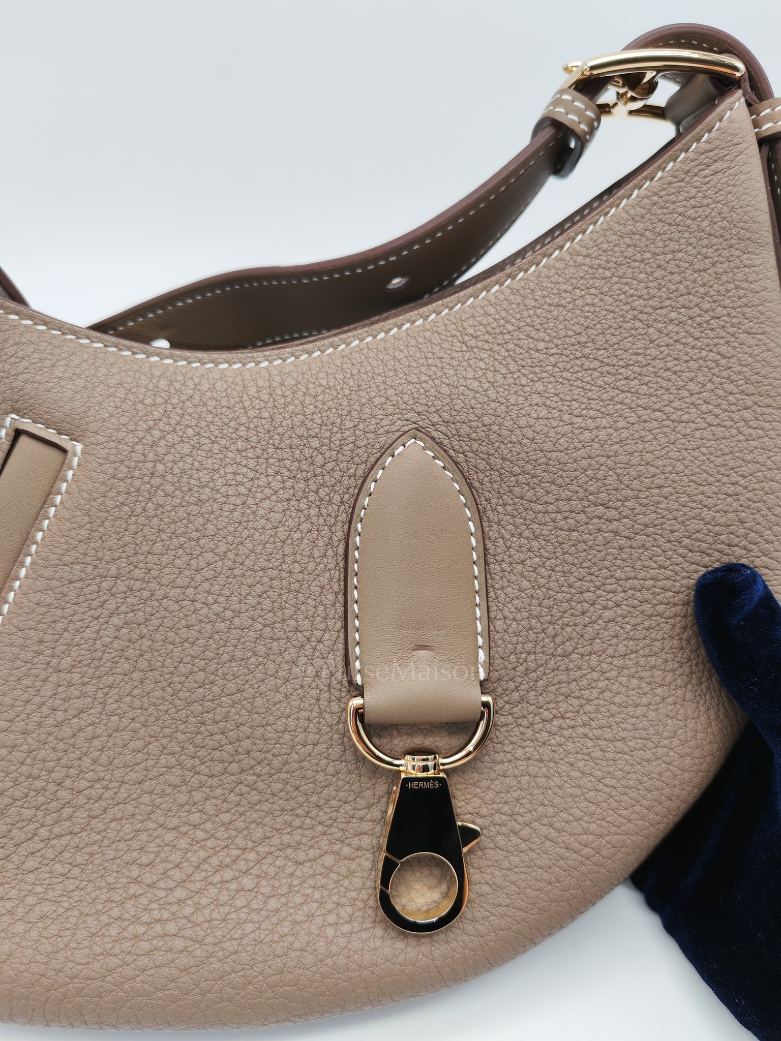 Petite Arcon Etoupe Togo and Swift Leather in Gold Hardware Stamp W (2024) | Purse Maison Luxury Bags Shop