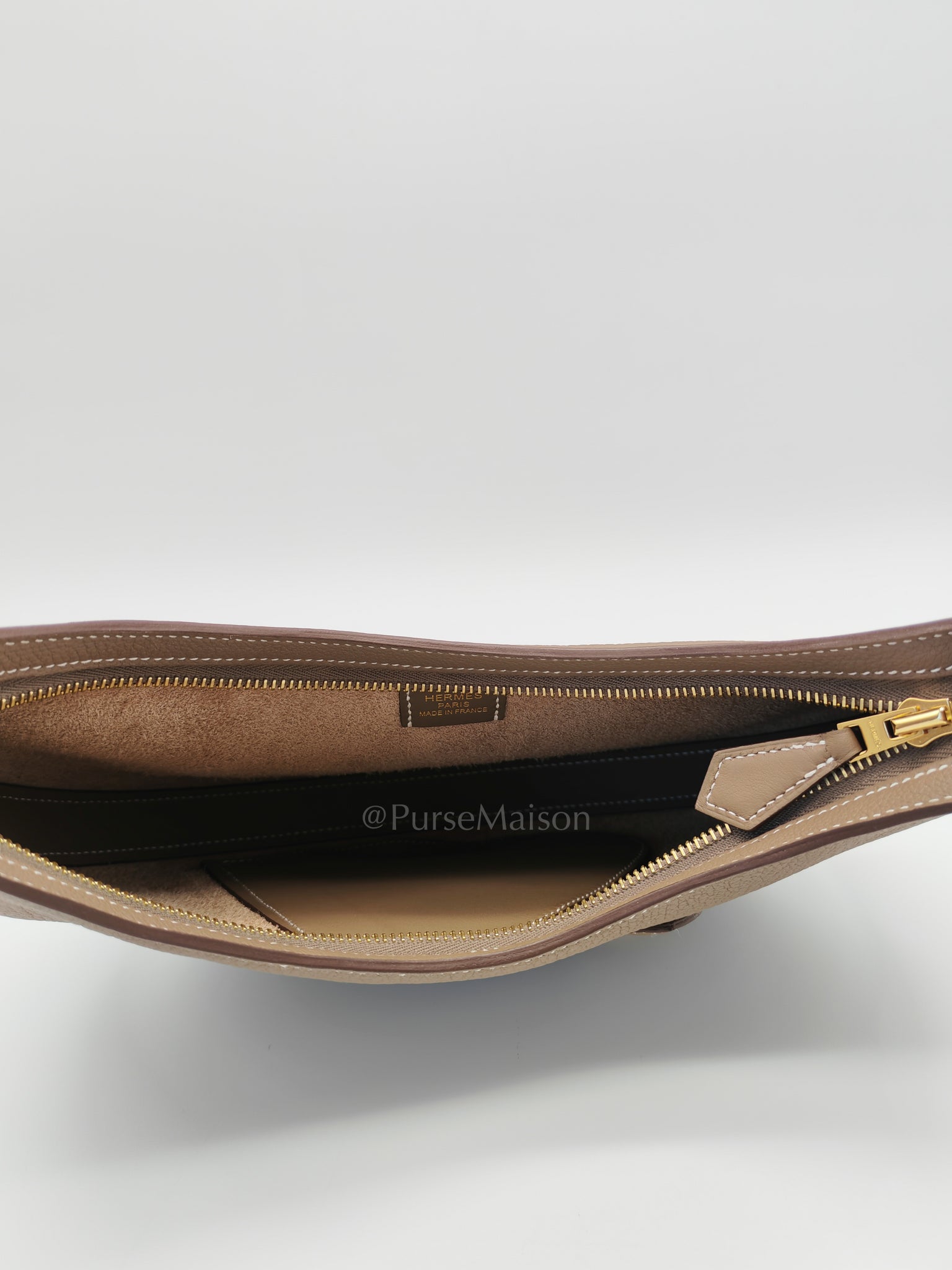 Petite Arcon Etoupe Togo and Swift Leather in Gold Hardware Stamp W (2024) | Purse Maison Luxury Bags Shop