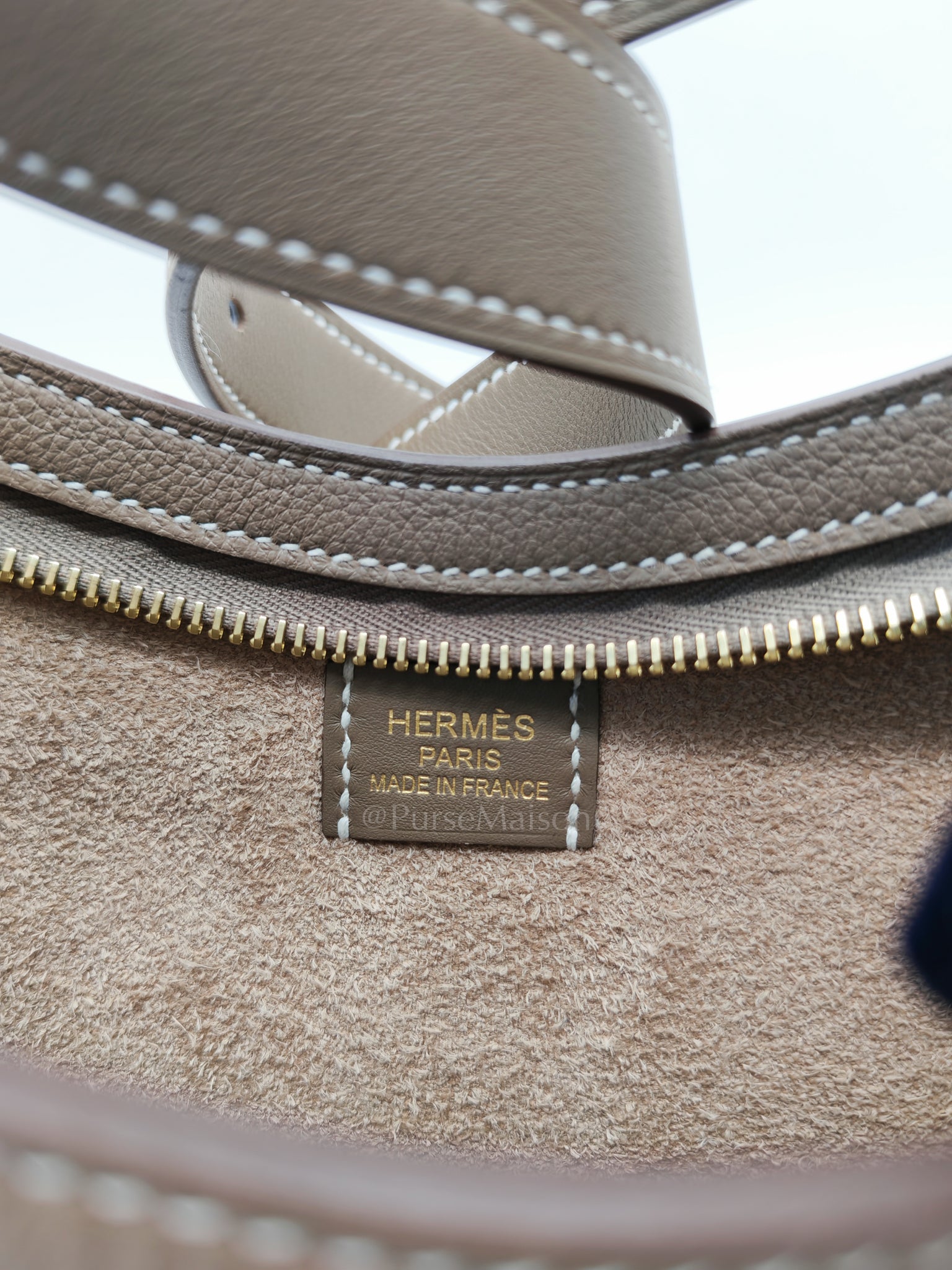 Petite Arcon Etoupe Togo and Swift Leather in Gold Hardware Stamp W (2024) | Purse Maison Luxury Bags Shop