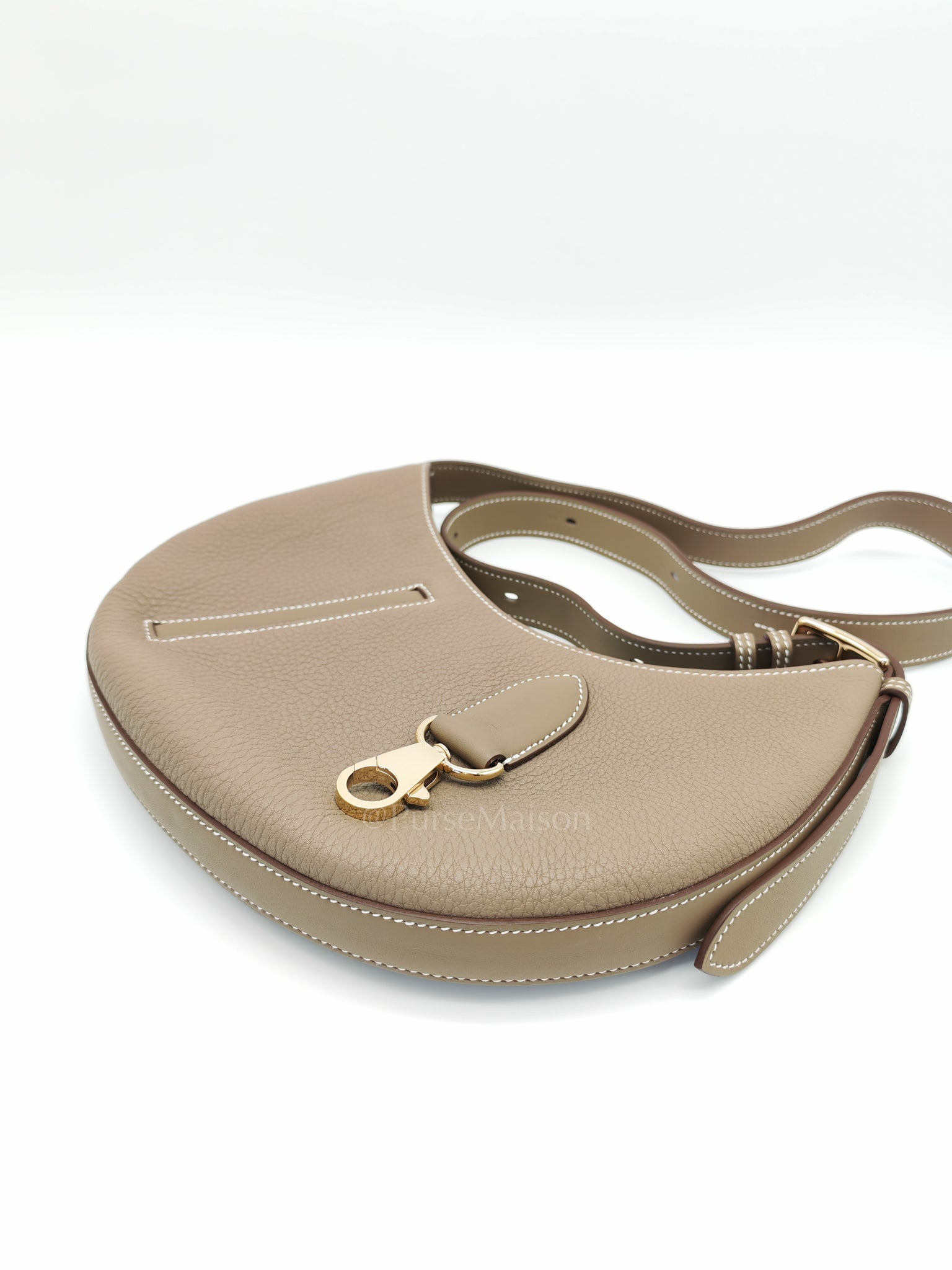 Petite Arcon Etoupe Togo and Swift Leather in Gold Hardware Stamp W (2024) | Purse Maison Luxury Bags Shop