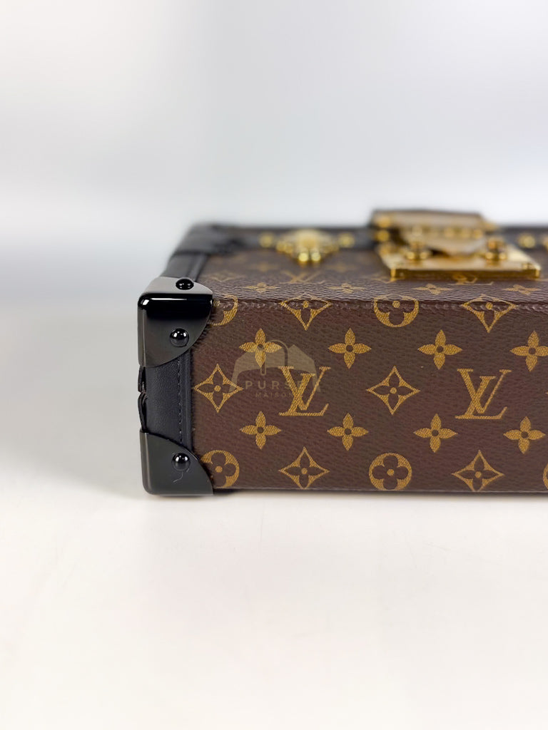 Petite Malle Bag in Monogram Coated Canvas & Gold Hardware Microchip | Purse Maison Luxury Bags Shop