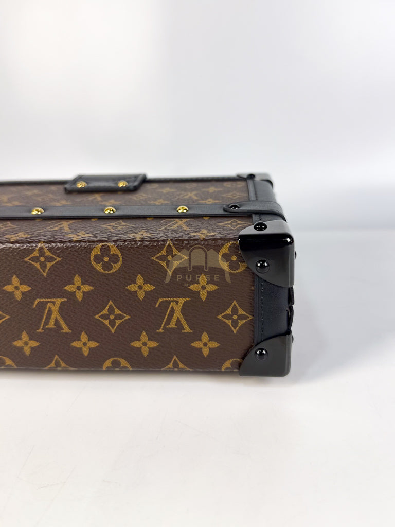 Petite Malle Bag in Monogram Coated Canvas & Gold Hardware Microchip | Purse Maison Luxury Bags Shop