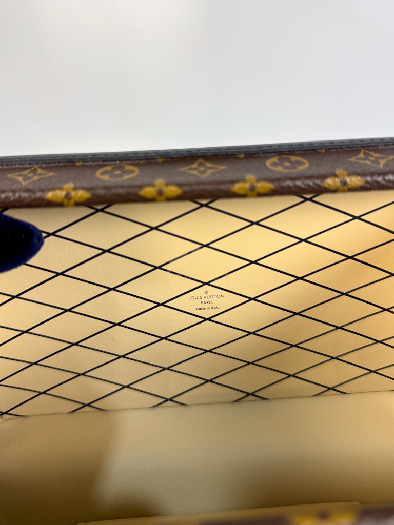 Petite Malle Bag in Monogram Coated Canvas & Gold Hardware Microchip | Purse Maison Luxury Bags Shop